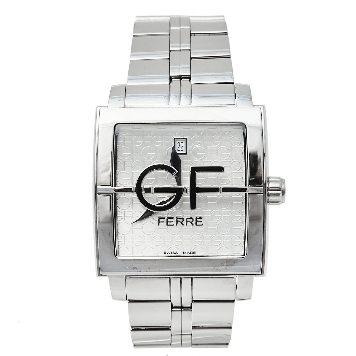 Gianfranco Ferre Silver Stainless Steel GF.9112M 03M Men's Wristwatch 41 mm