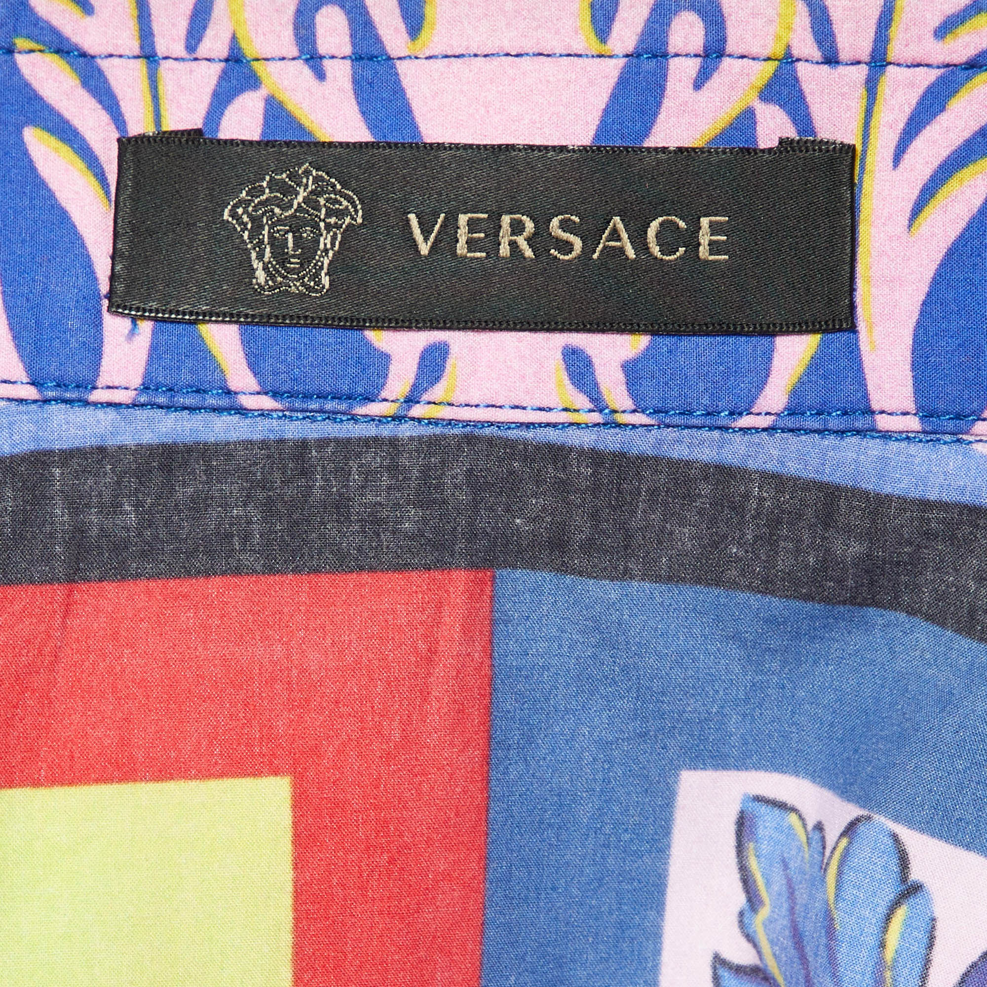 Gianni Versace Multicolor Printed Cotton Shirt S