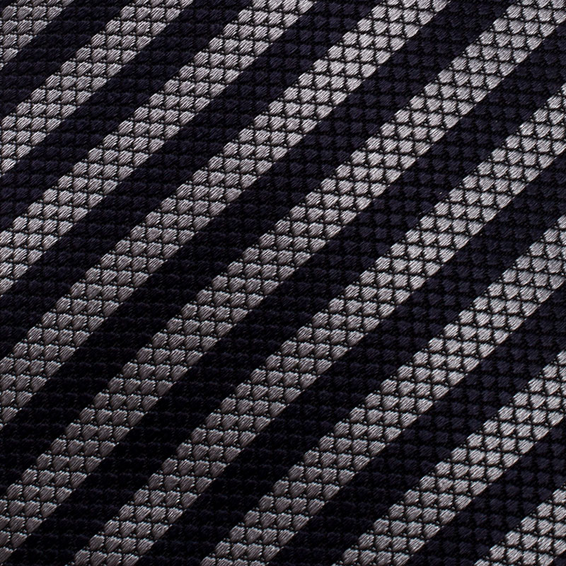 

Giorgio Armani Dark Grey Diagonal Striped Silk Jacquard Tie