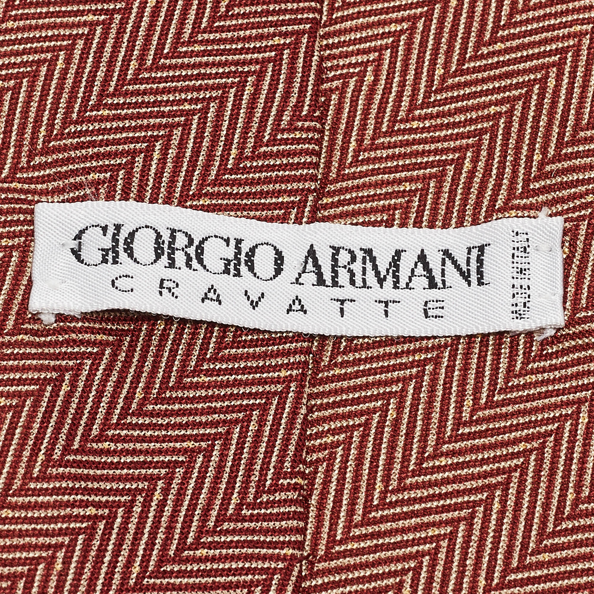 Giorgio Armani Vintage Brown Stripe Silk Traditional Tie