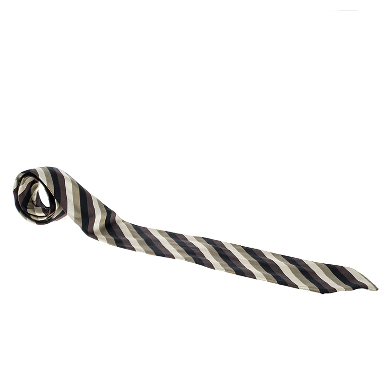 Giorgio Armani Cravatte Diagonal Striped Traditional Silk Tie