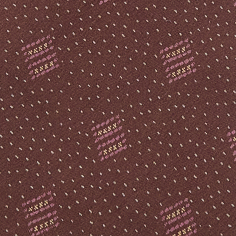 Giorgio Armani Brown Printed Silk Tie