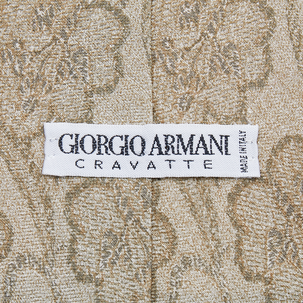 Giorgio Armani Floral Linen Silk Tie