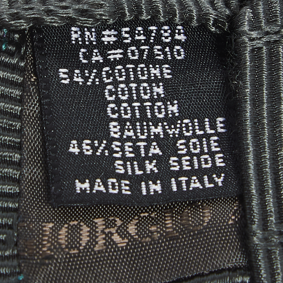 Giorgio Armani Grey Cotton & Silk Jacquard Tie