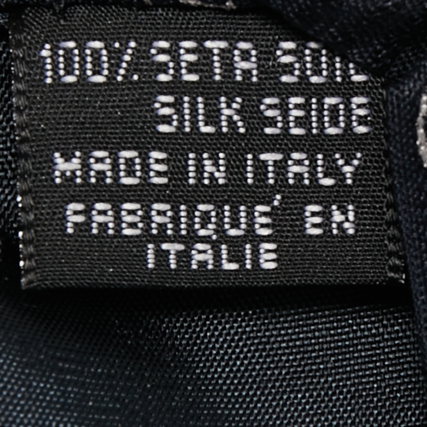 Giorgio Armani Navy Blue Abstract Printed Silk Tie