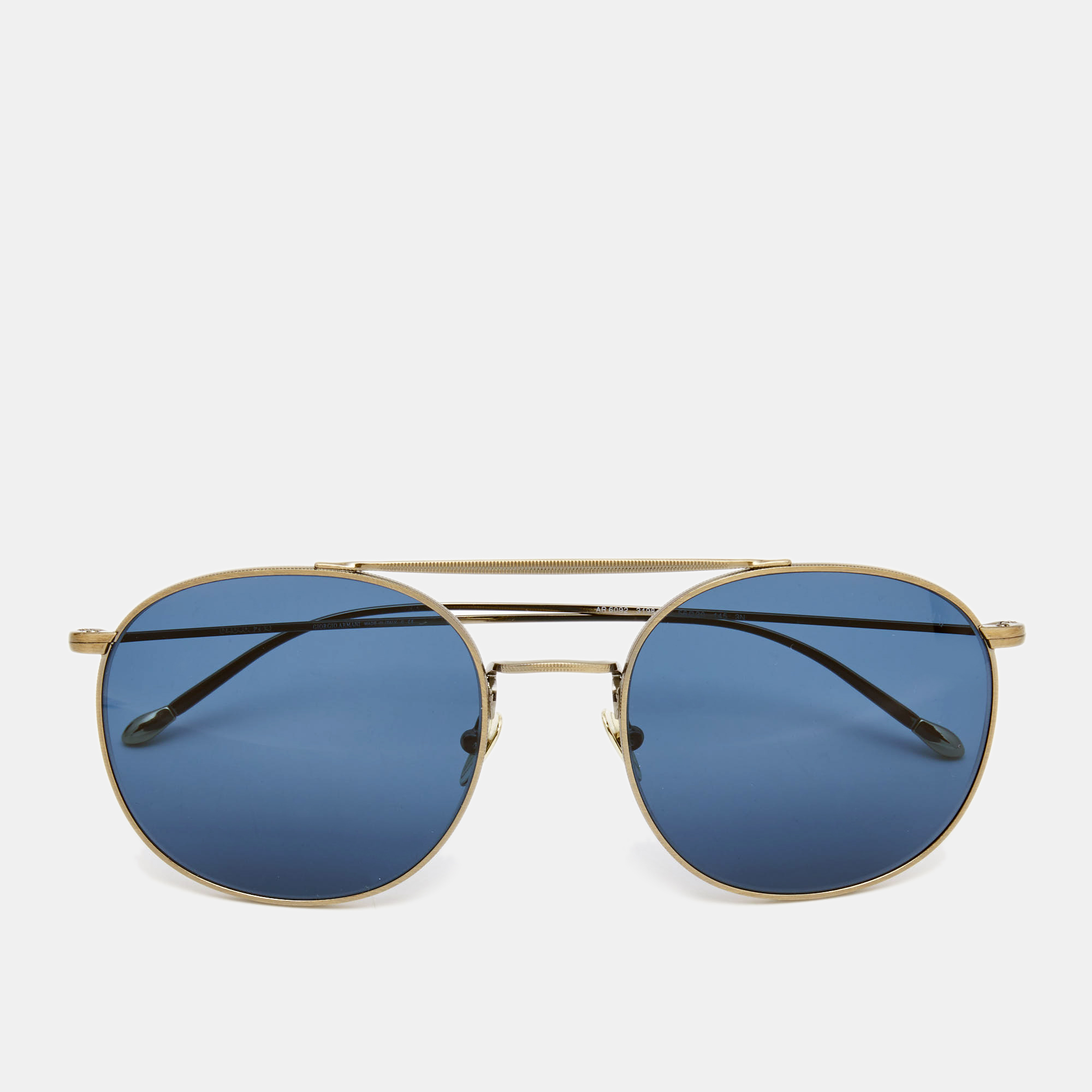 Giorgio Armani Two Tone/Blue AR6092 Pilot Round Sunglasses