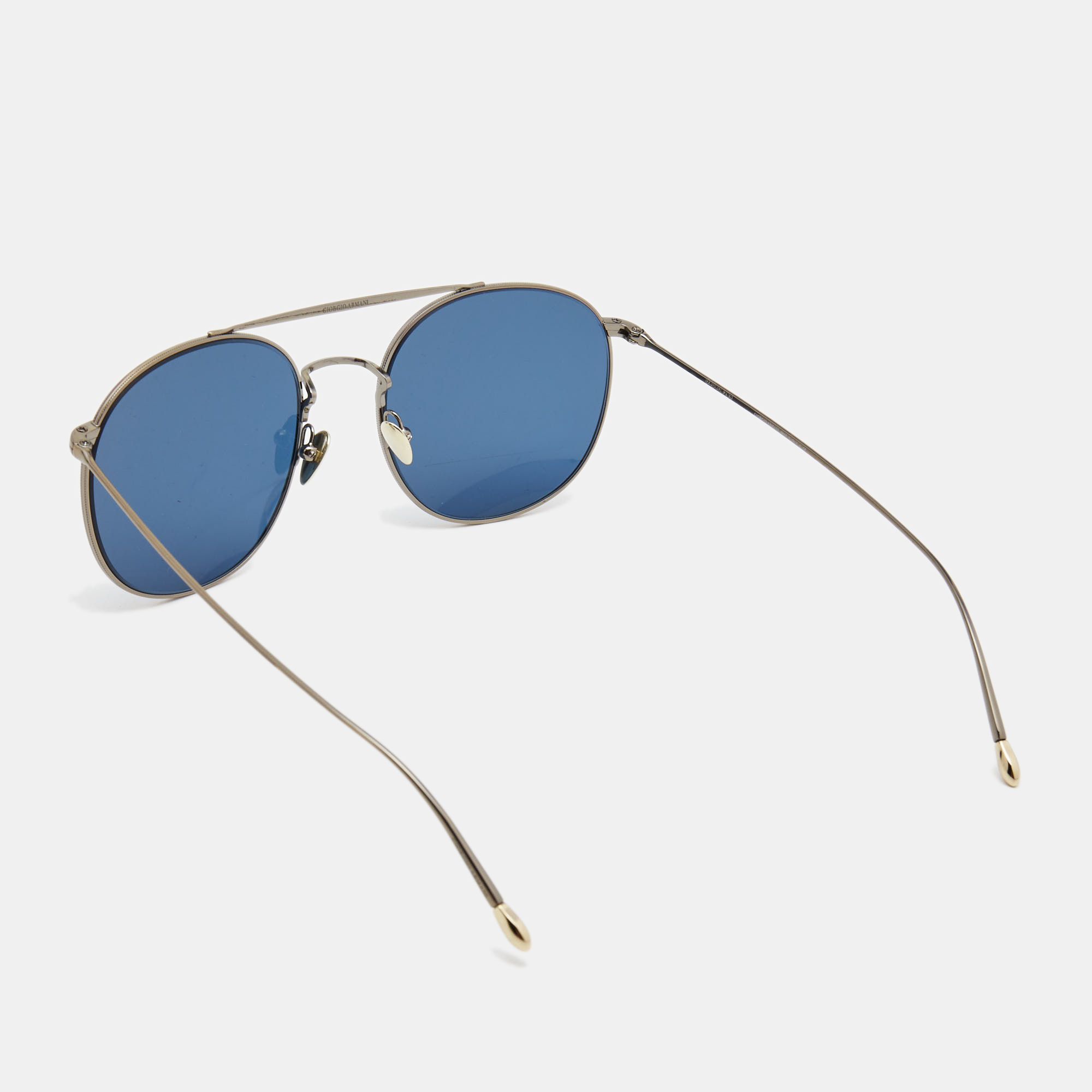 Giorgio Armani Two Tone/Blue AR6092 Pilot Round Sunglasses