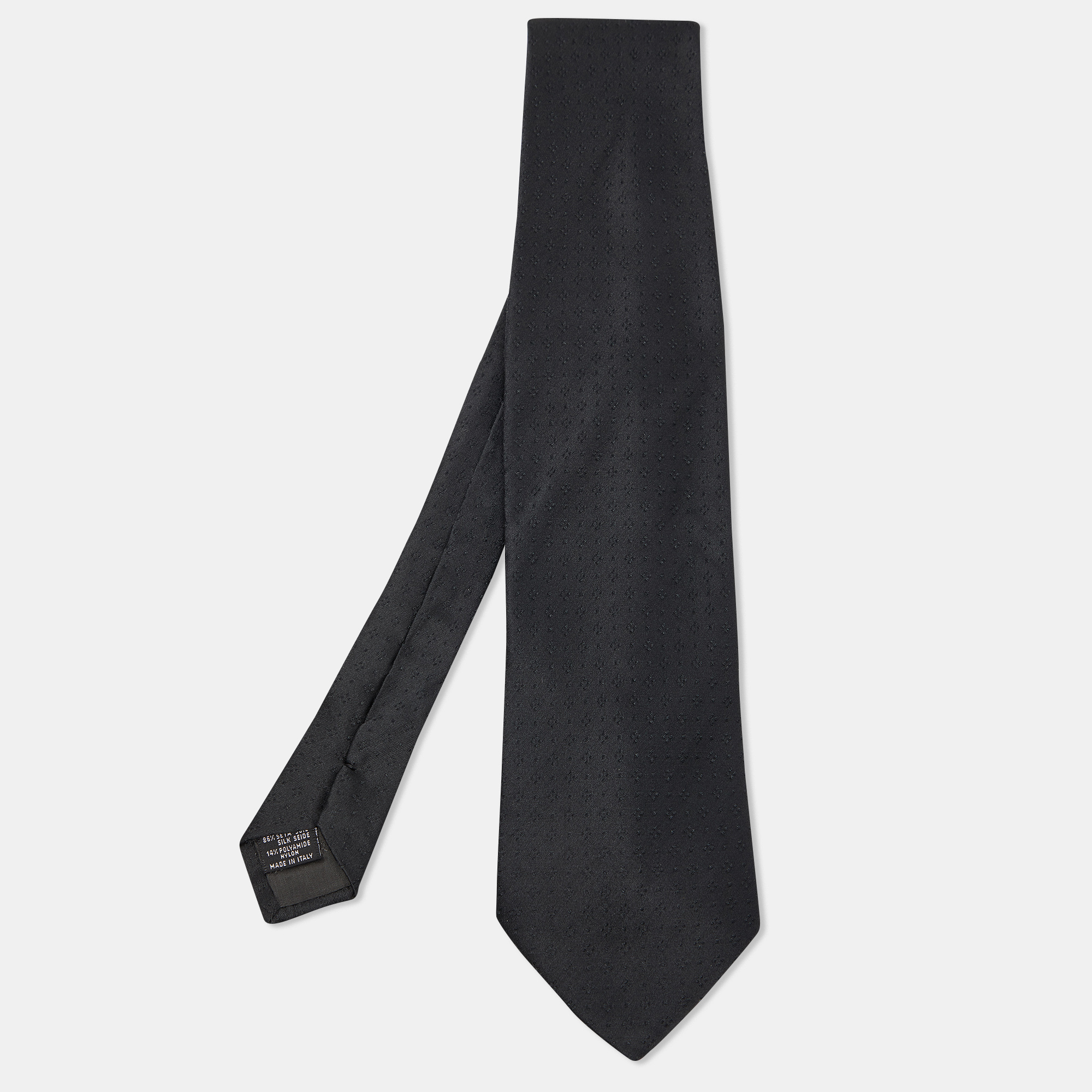 

Giorgio Armani Black Dot Jacquard Pattern Silk Tie