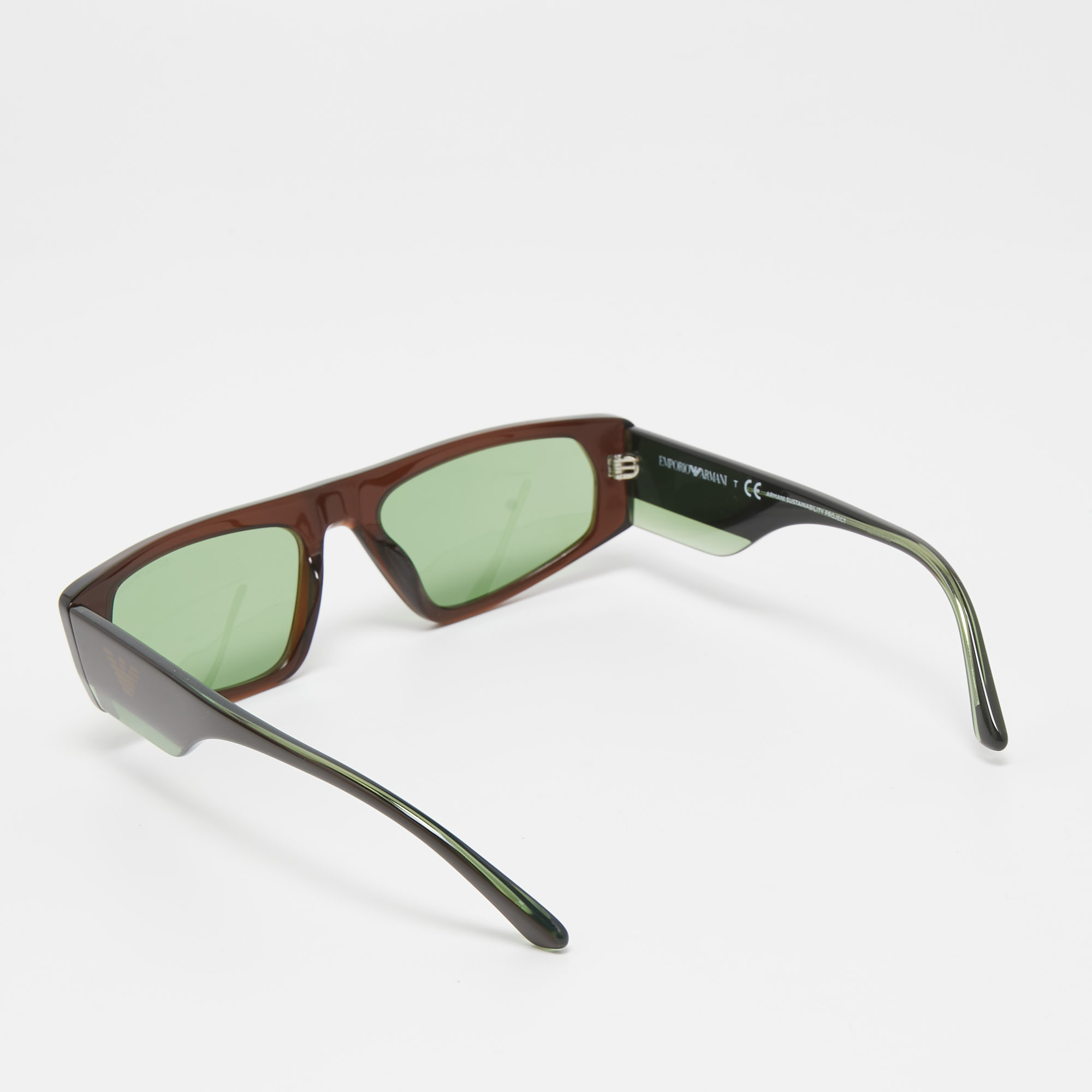 Emporio Armani Dark Brown Tinted  EA4168 Rectangular Sunglasses