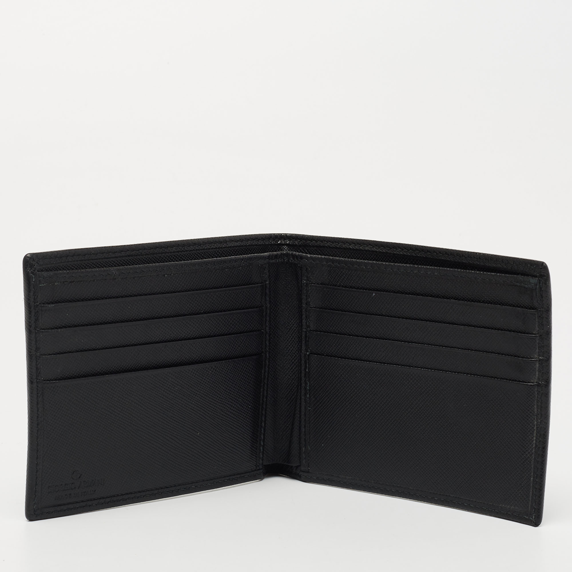 Giorgio Armani Black Leather Bifold Wallet