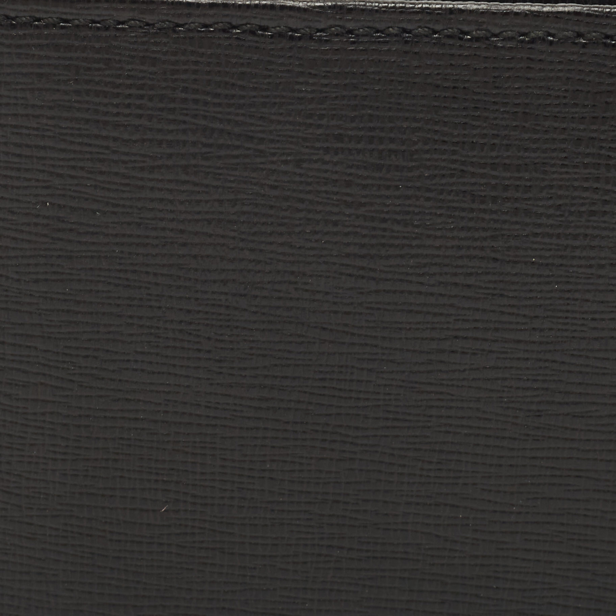 Giorgio Armani Black Leather Logo Bifold Wallet