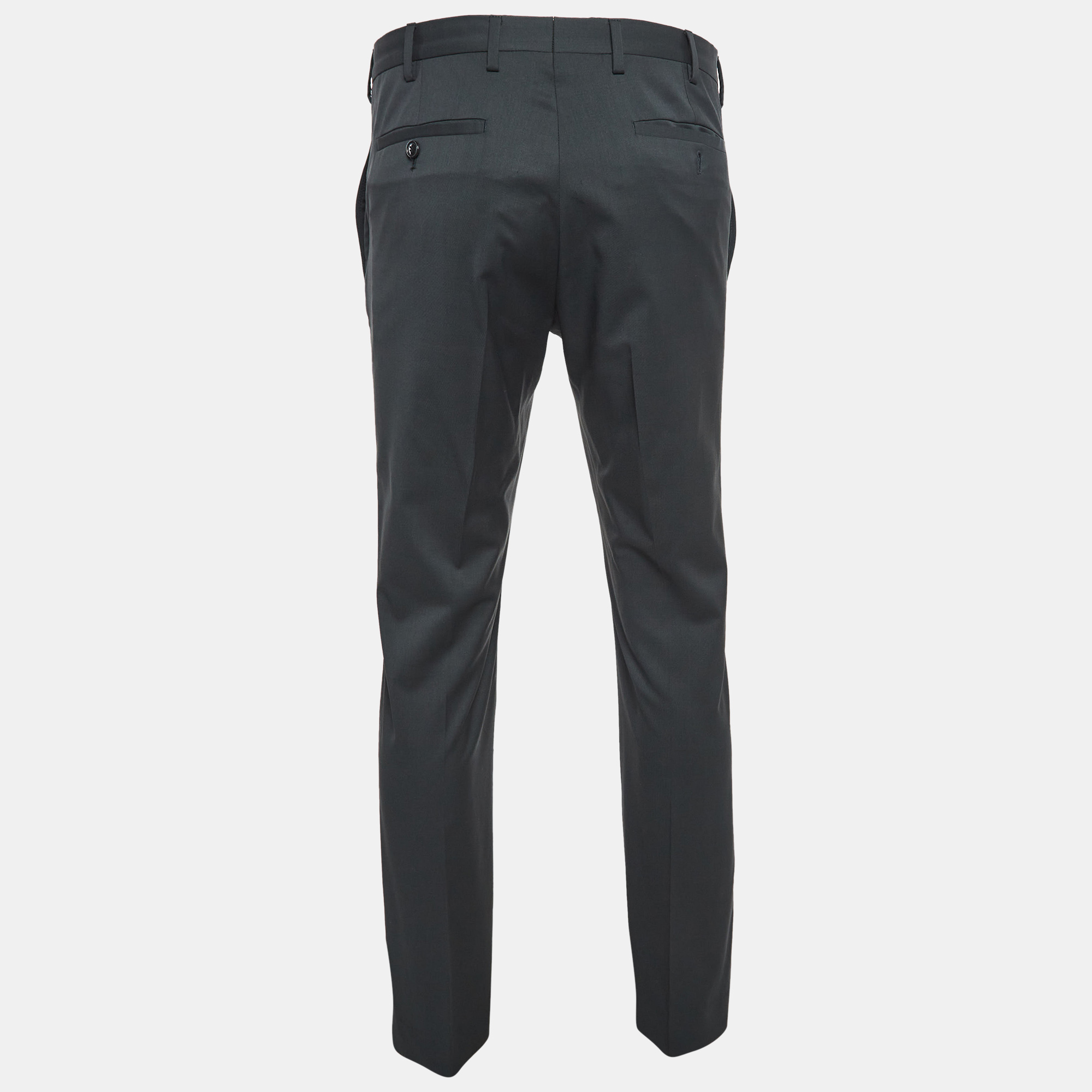 Giorgio Armani Black Wool Tailored Pants S