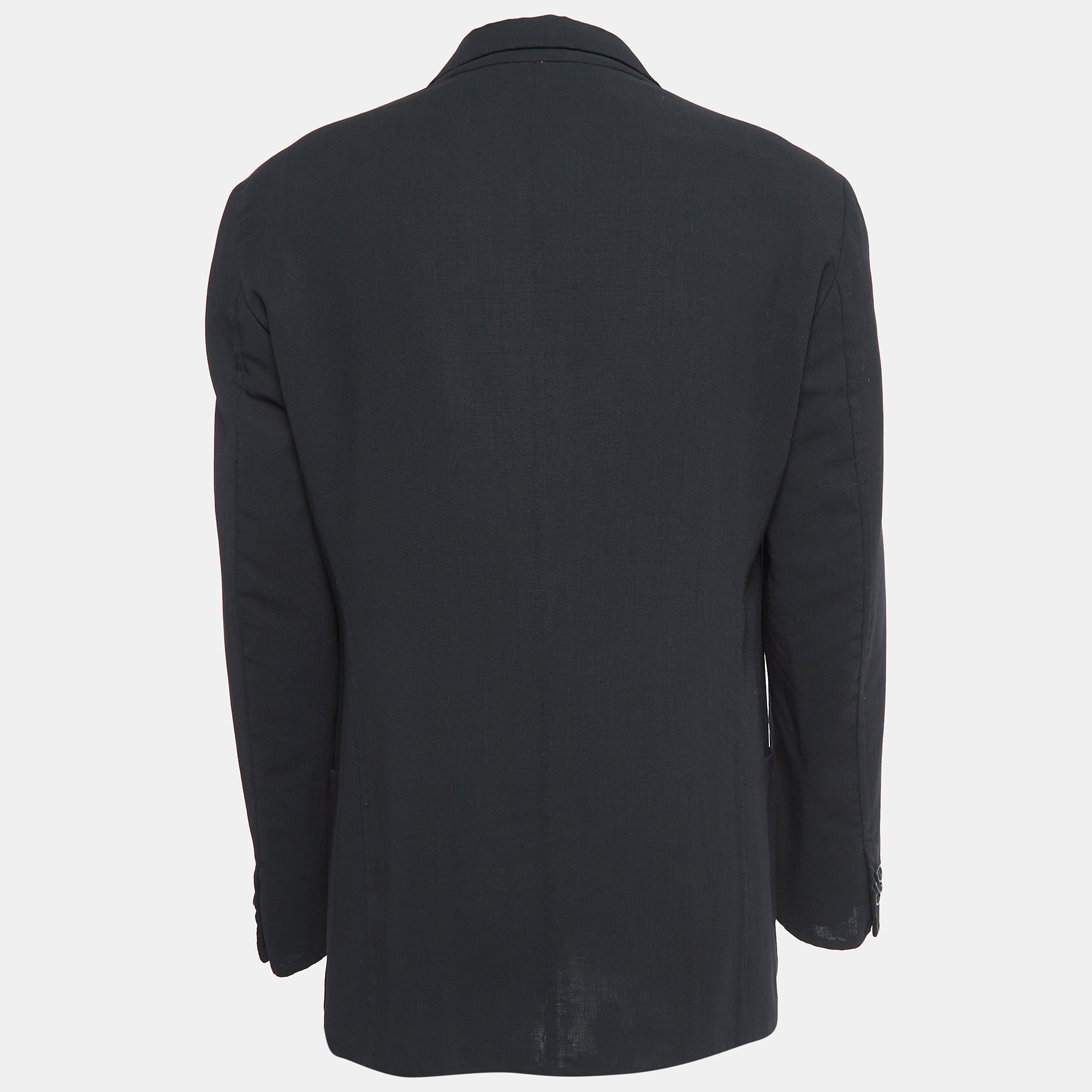 Giorgio Armani Vintage Black Wool Single Breasted Blazer M