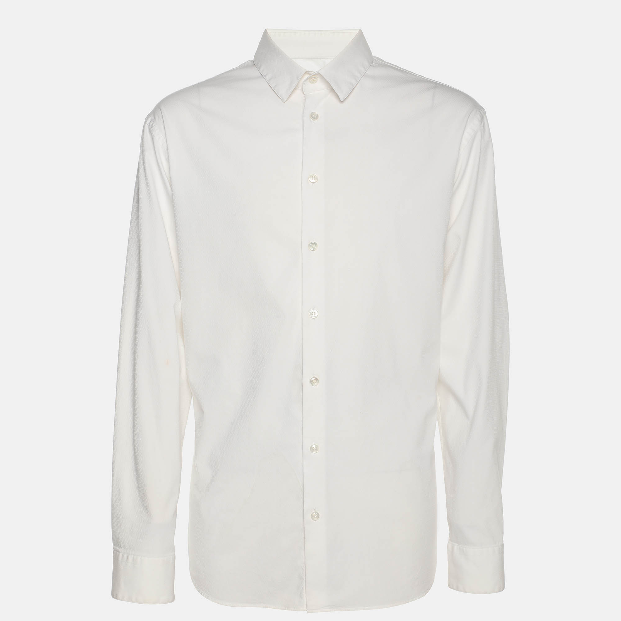 Giorgio Armani White Stretch Cotton Long Sleeve Shirt XL
Giorgio Armani White Stretch Cotton Long Sleeve Shirt XL