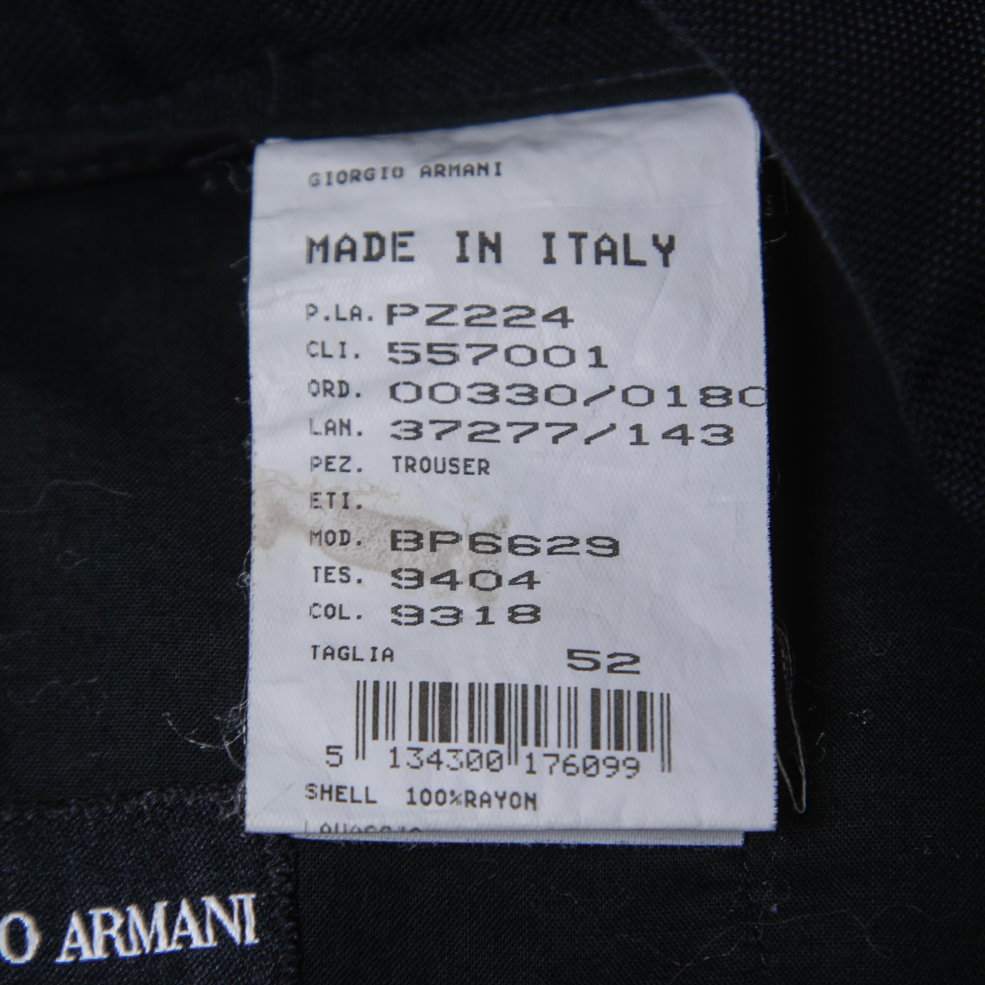 Giorgio Armani Navy Blue Rayon Wide Leg Pants XL