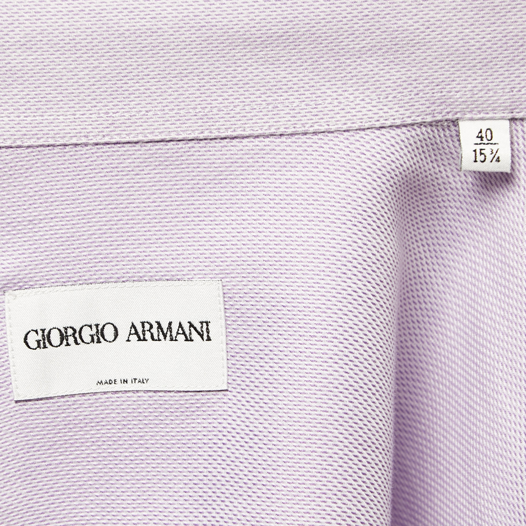 Giorgio Armani Purple Cotton Button Front Shirt M