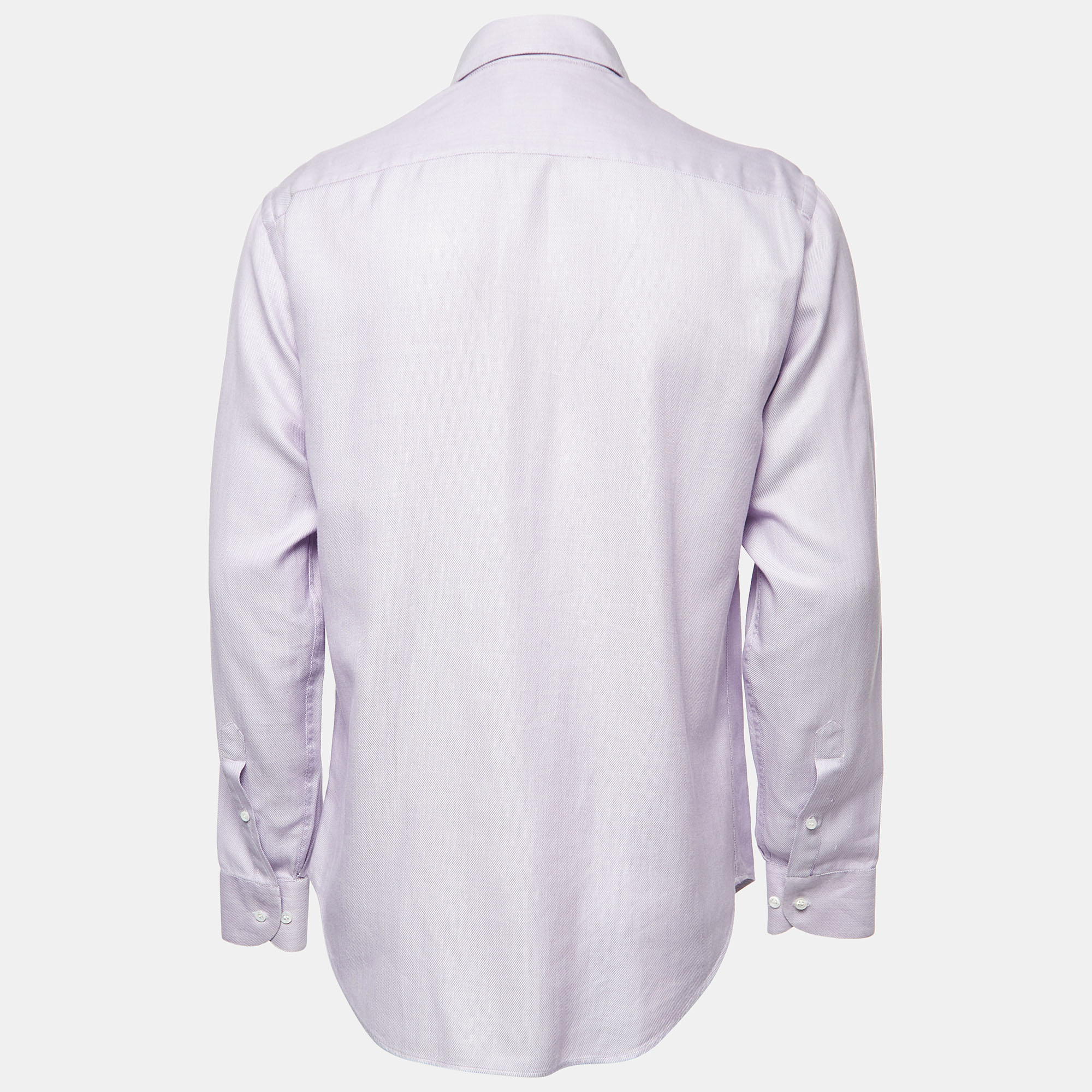 Giorgio Armani Purple Cotton Button Front Shirt M