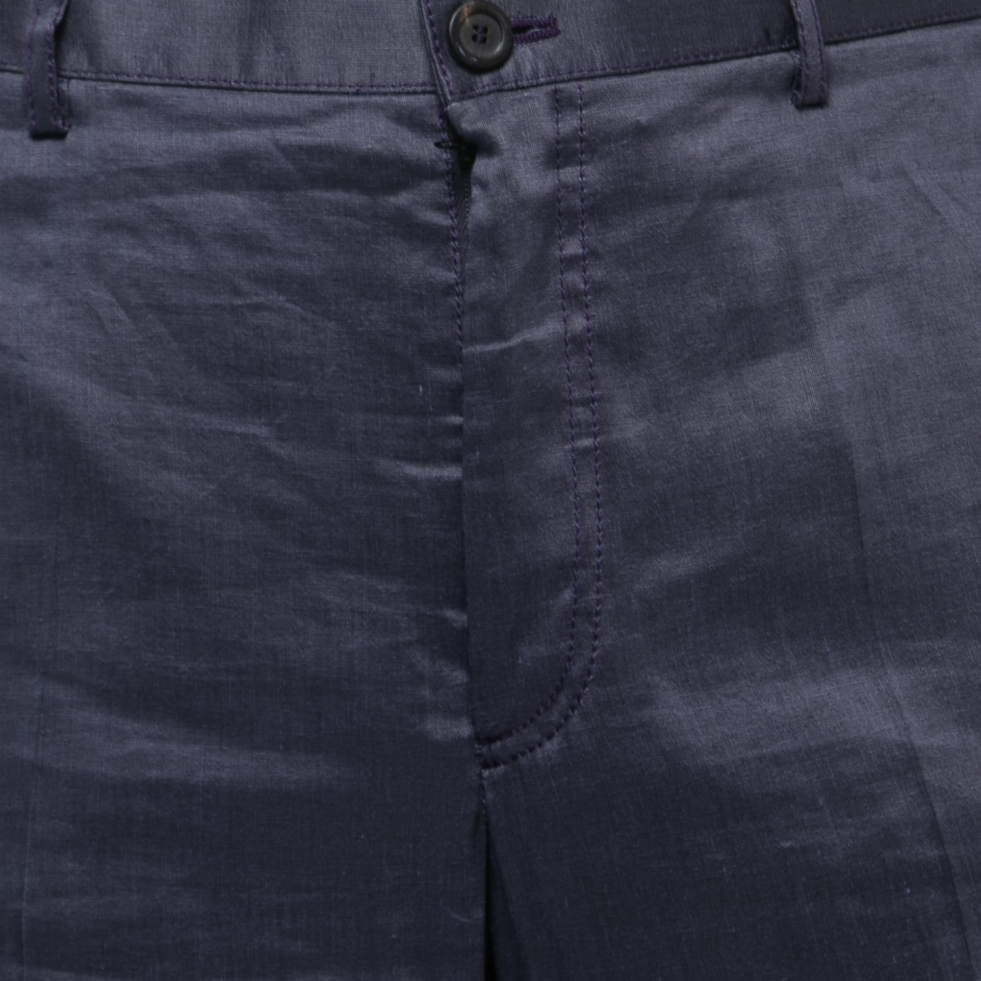 Giorgio Armani Purple Linen Blend Trousers XXL