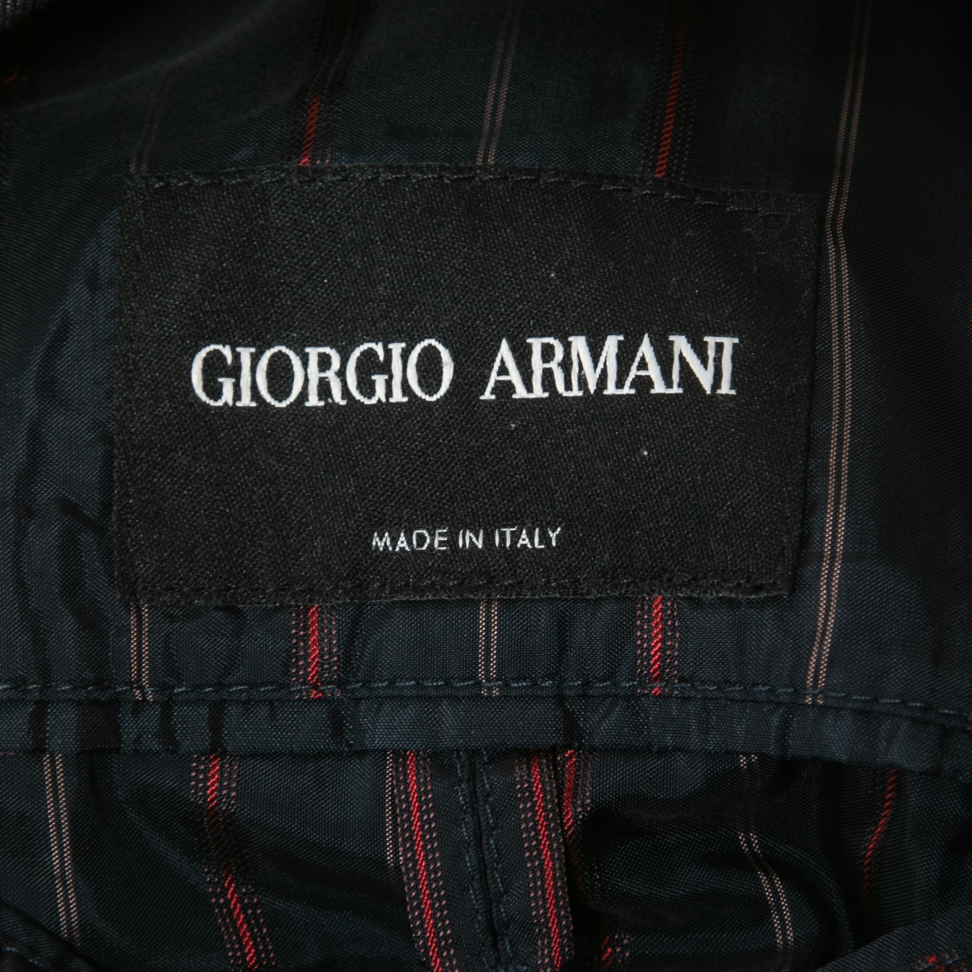 Giorgio Armani Navy Blue Wool Blend Single Breasted Blazer XXL