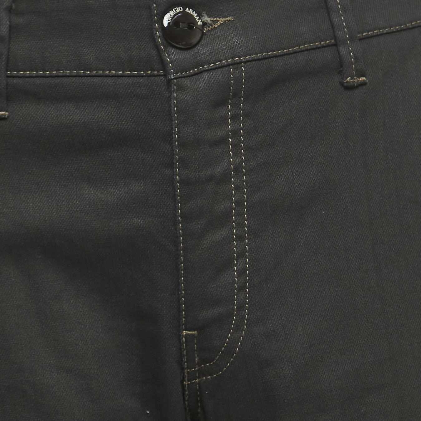 Giorgio Armani Black Denim Straight Fit Jeans 3XL Waist 38
