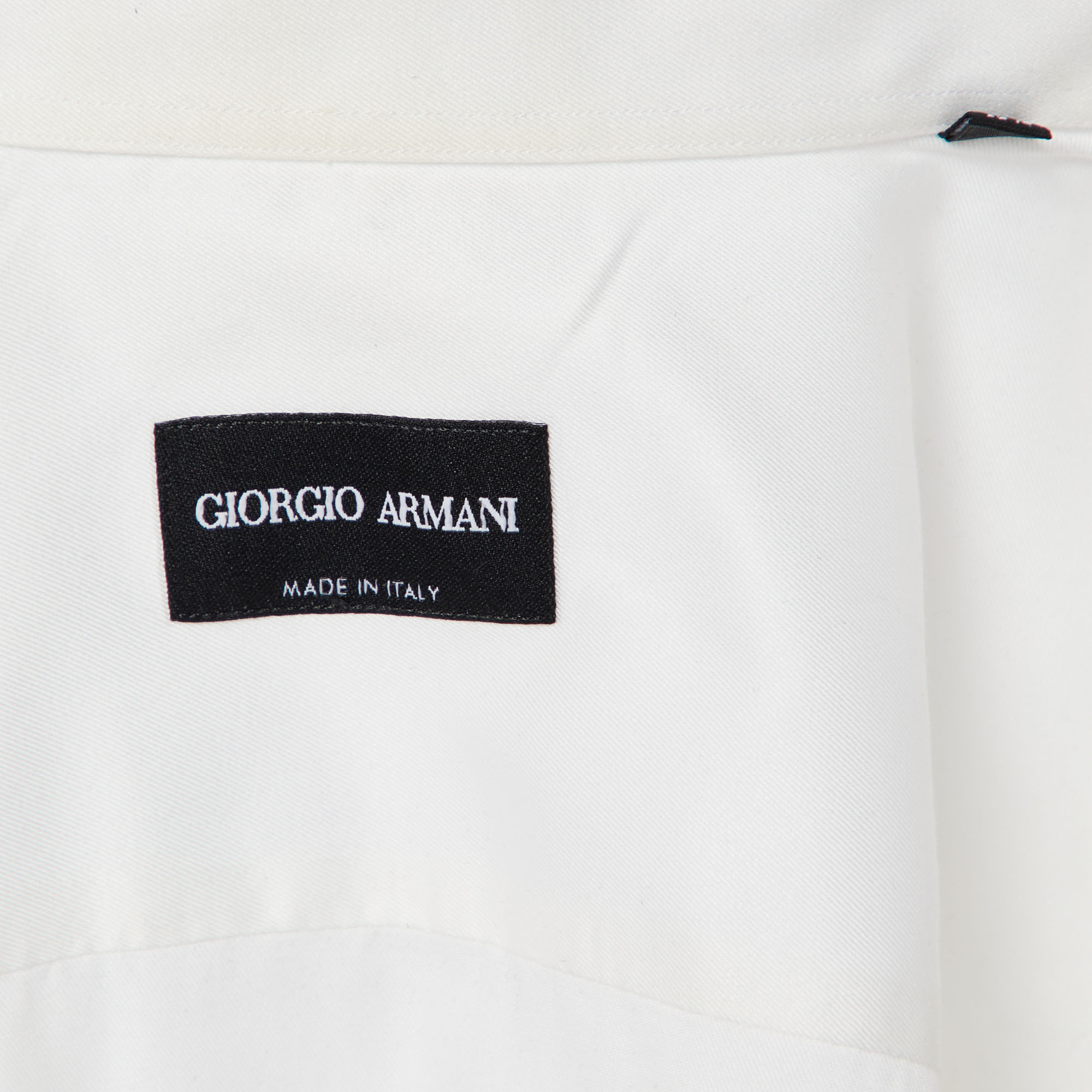 Giorgio Armani White Cotton Button Front Shirt M
