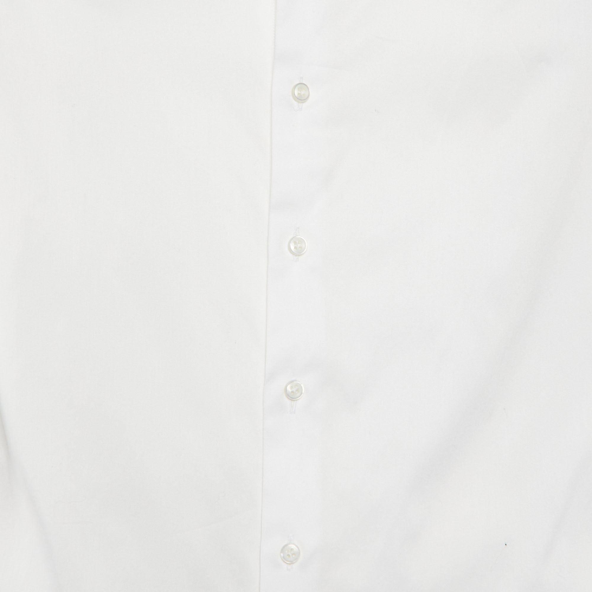 Giorgio Armani White Cotton Button Front Shirt M