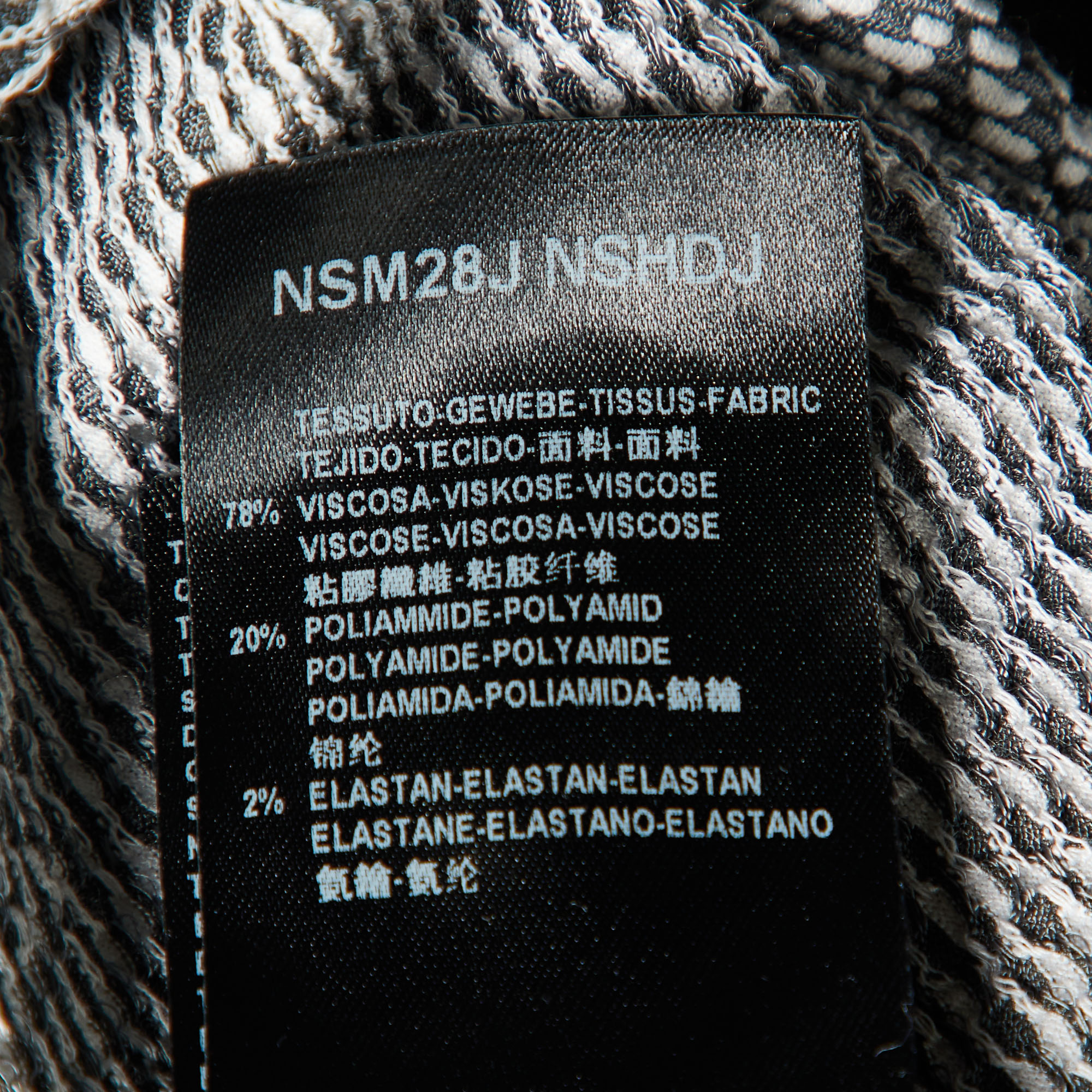 Giorgio Armani Grey Patterned Knit V-Neck T-Shirt XXL