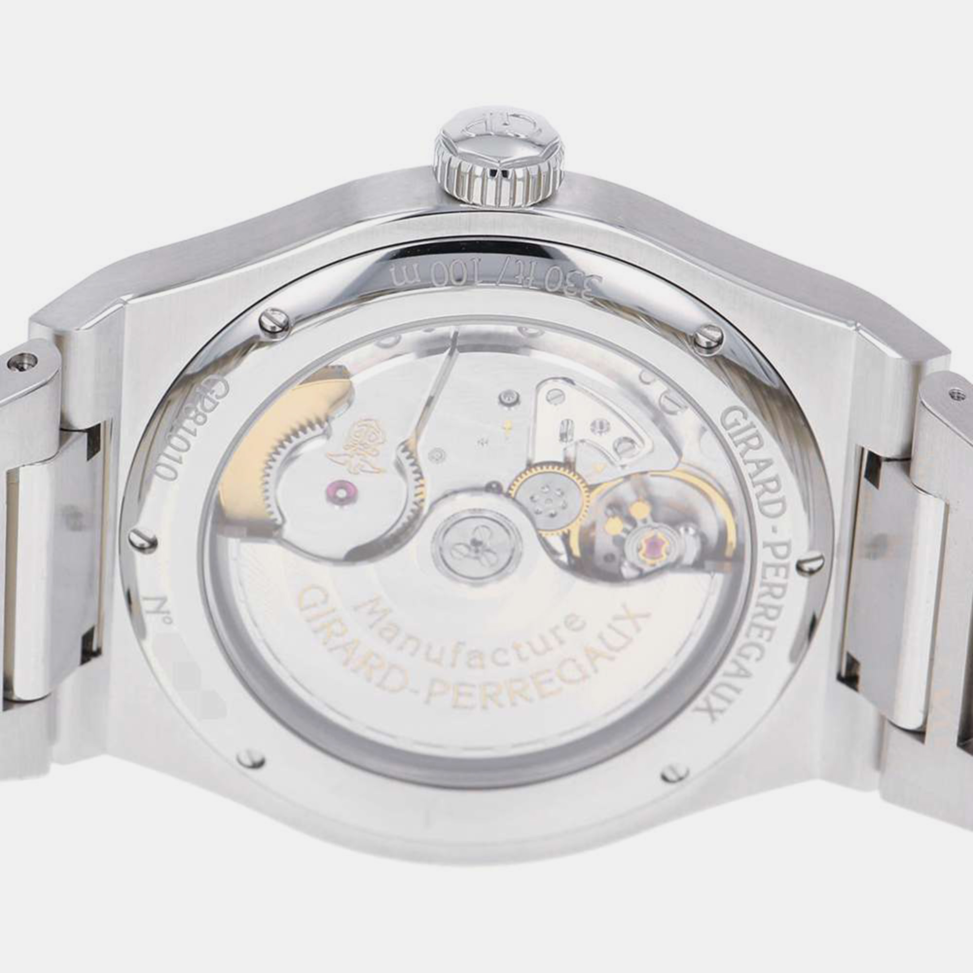 Girard Perregaux Green Stainless Steel Laureato 81010-11-3153-1CM Automatic Men's Wristwatch 42 Mm