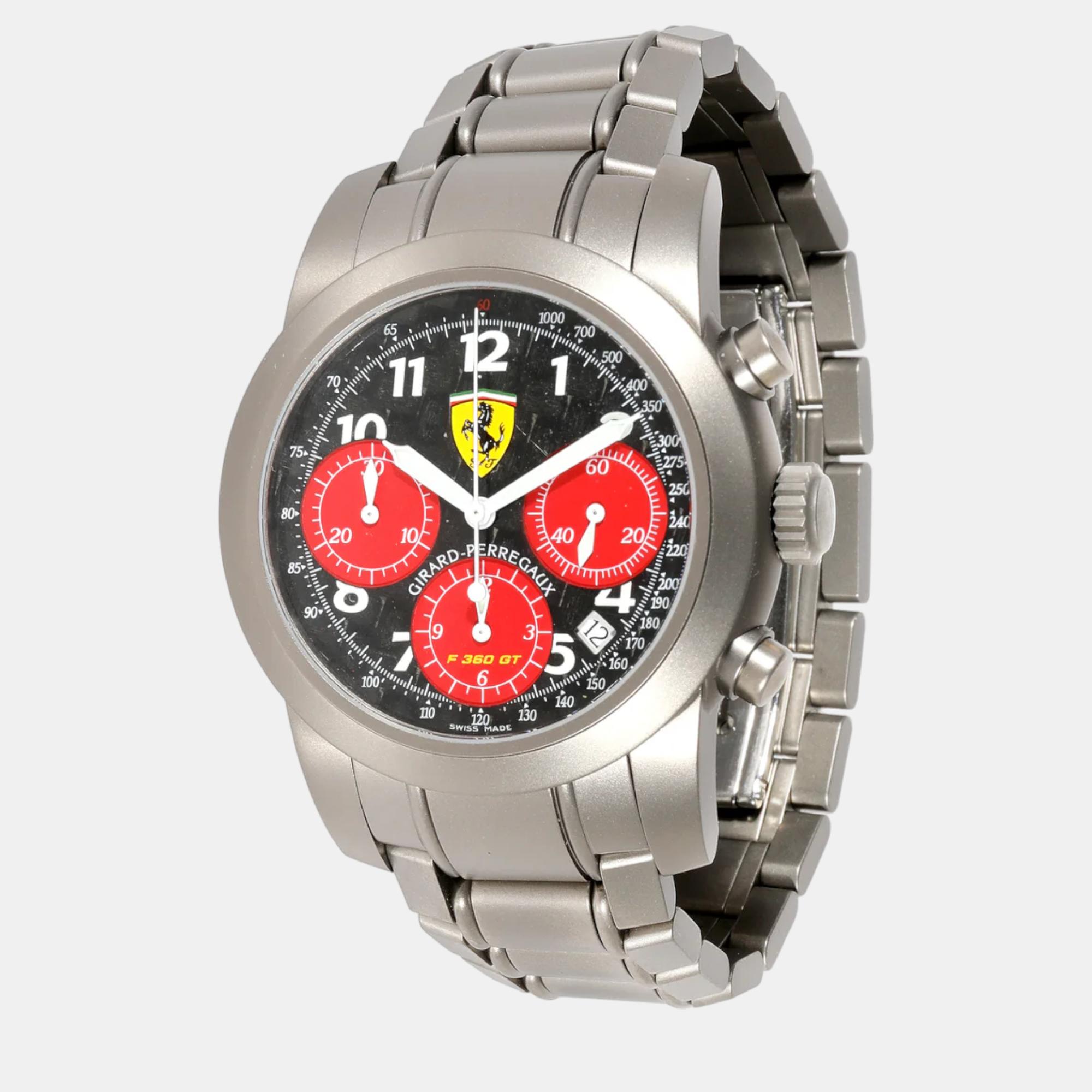 Girard perregaux black titanium ferrari 80280.0.21.6659 automatic men's wristwatch 40 mm