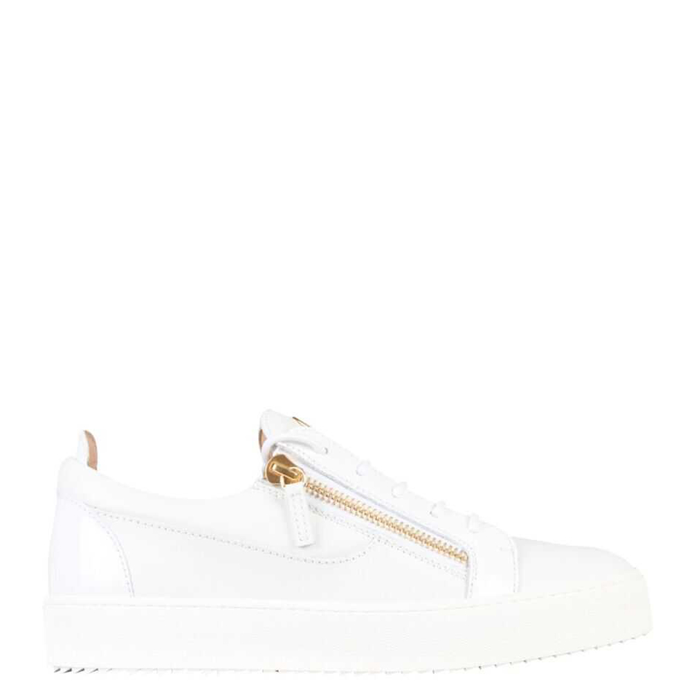 Giuseppe Zanotti White Leather Frankie Sneakers Size IT 40
