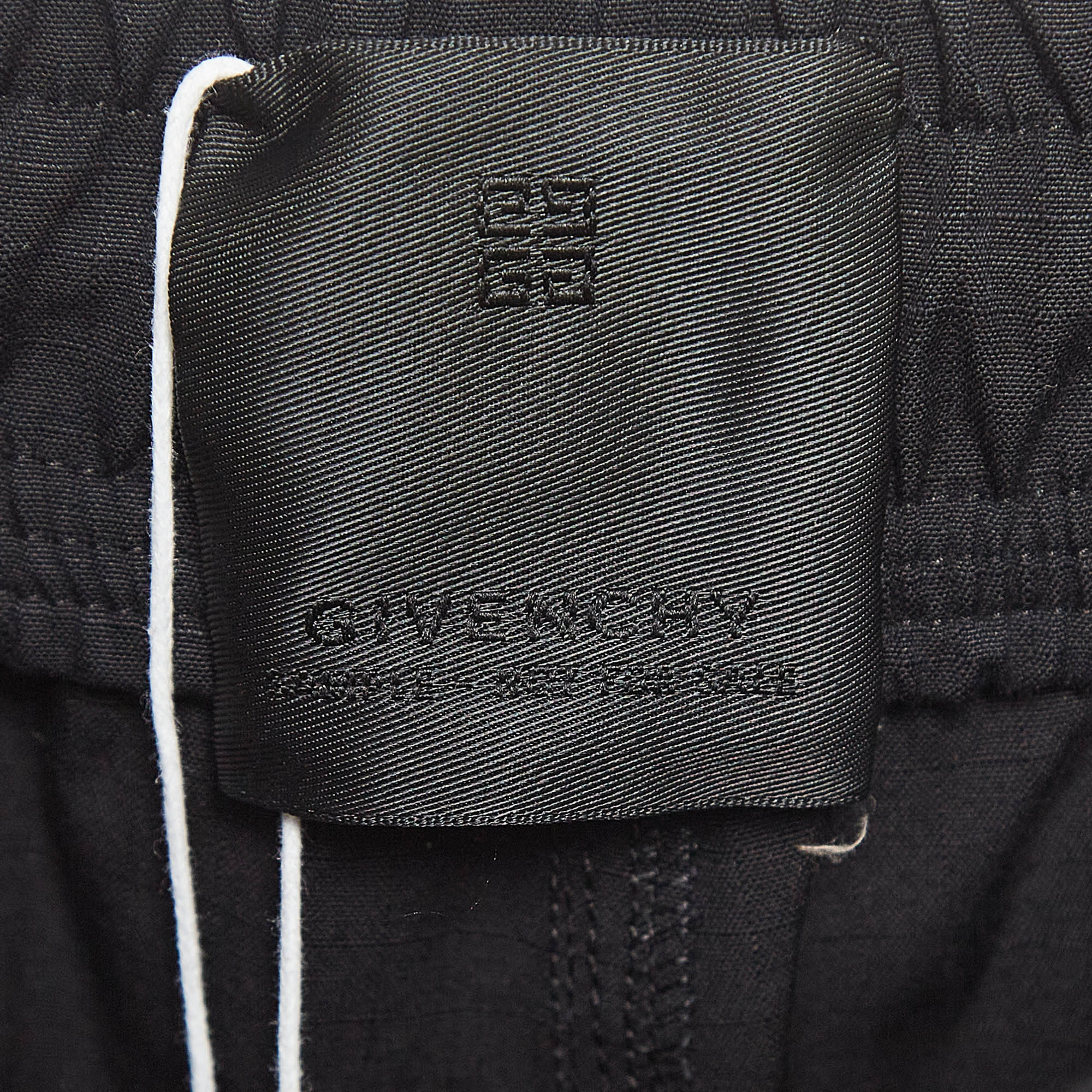 Givenchy Black Cotton And Crochet Trim Cargo Pants M