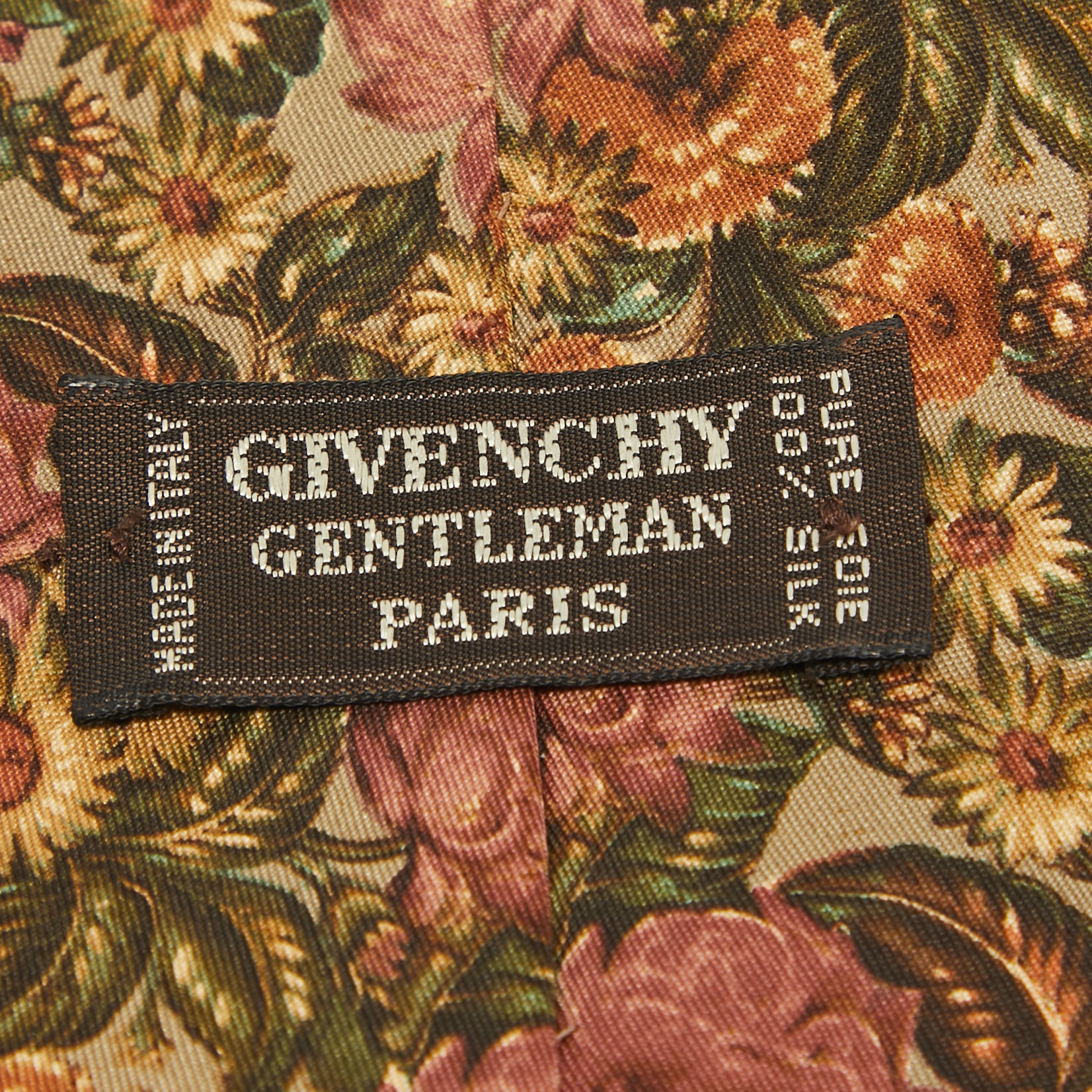 Givenchy Gentlemen Multicolor Floral Print Silk Traditional Tie