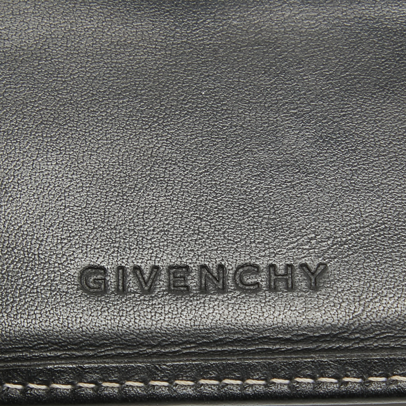 Givenchy Black/Grey Monogram Canvas And Leather Bifold Compact Wallet