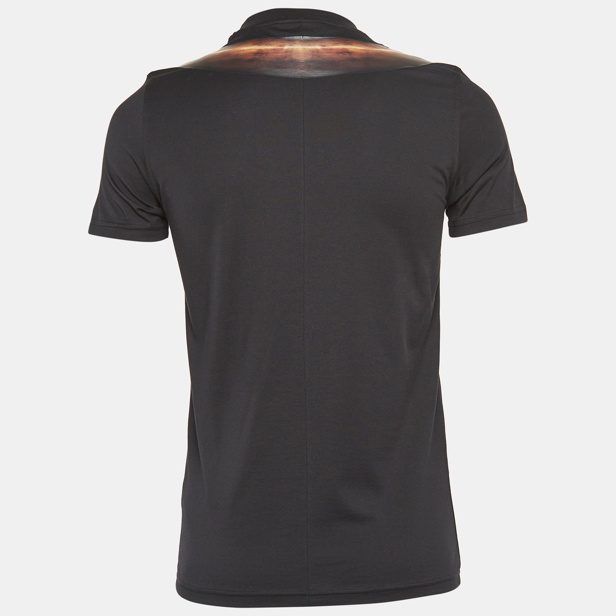 Givenchy Black Collar Horns Cotton T-Shirt XS