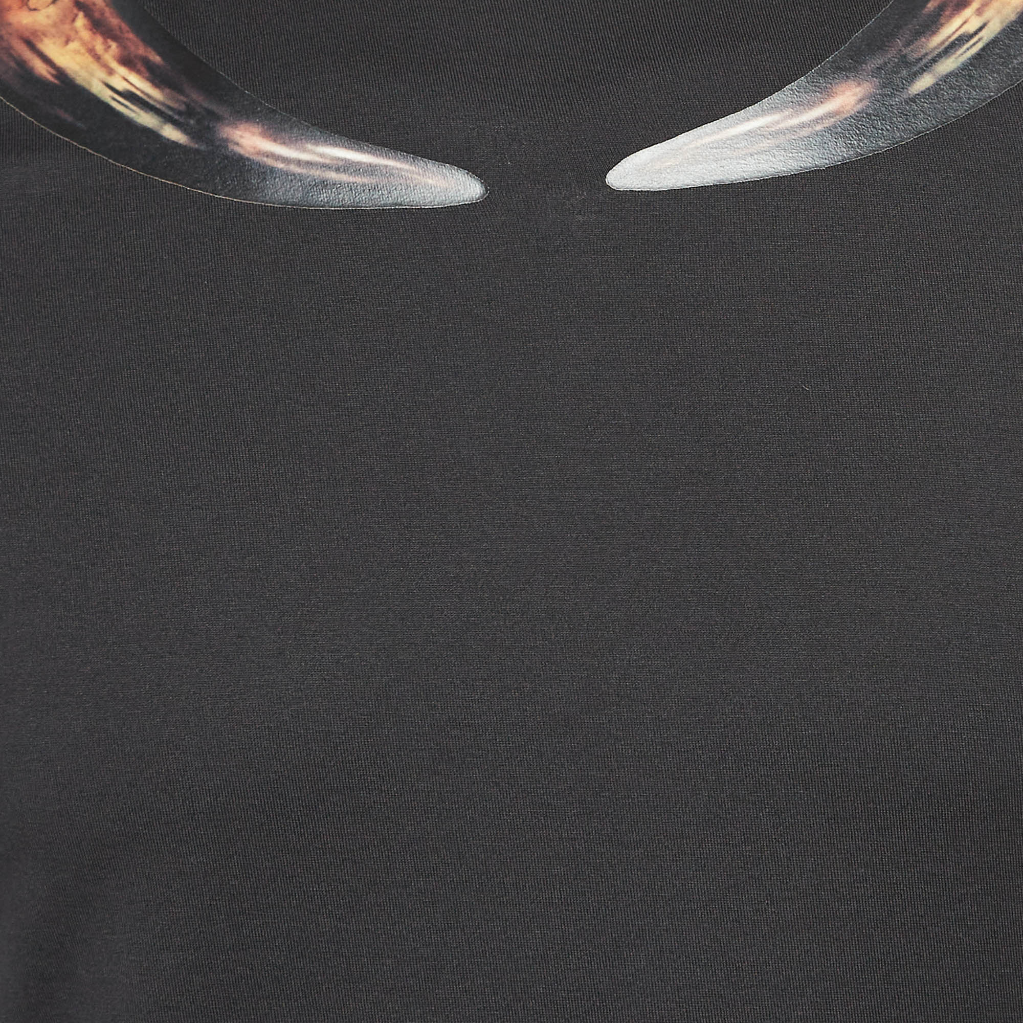 Givenchy Black Collar Horns Cotton T-Shirt XS