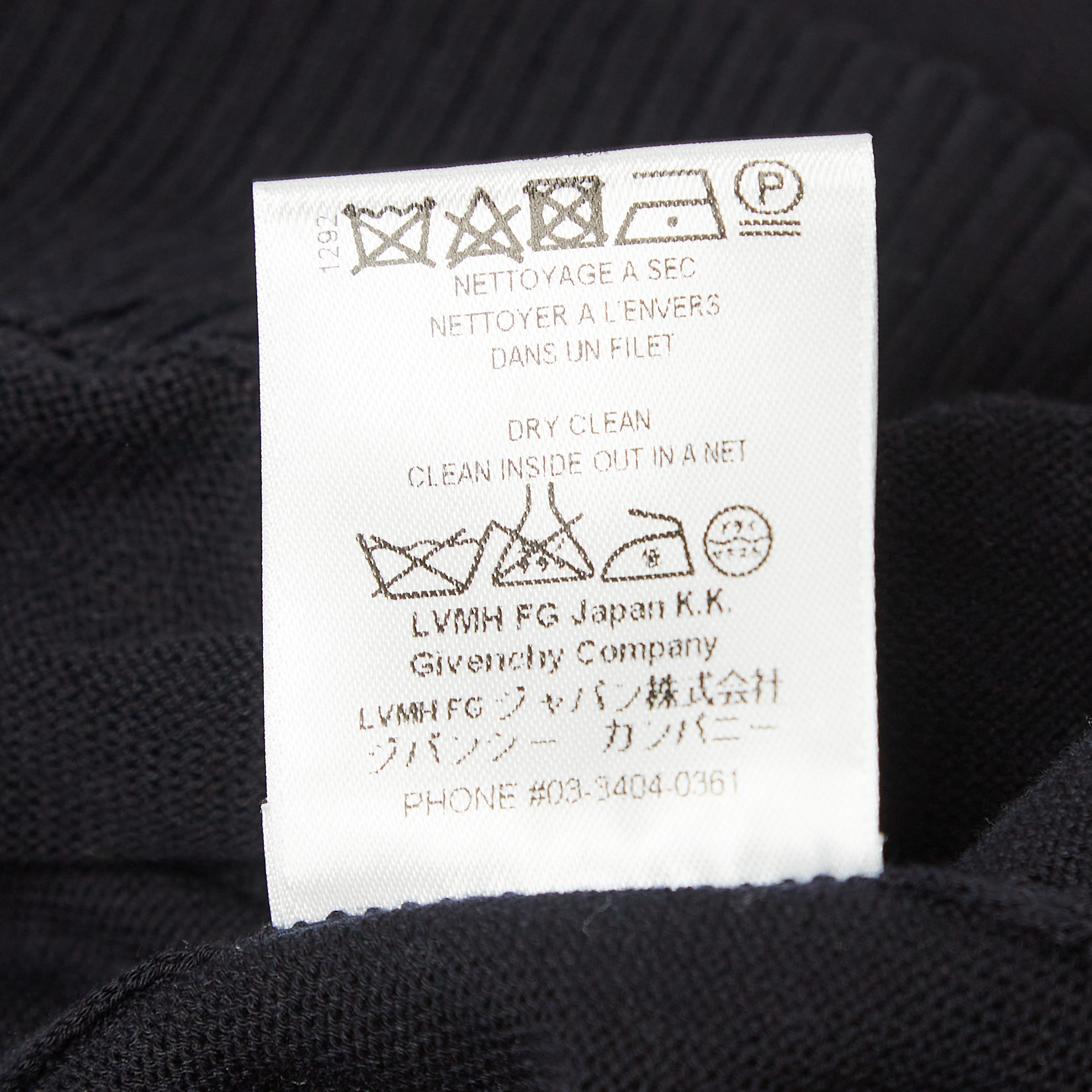 Givenchy Navy Blue Navy Blue Applique Detail Sweatshirt L