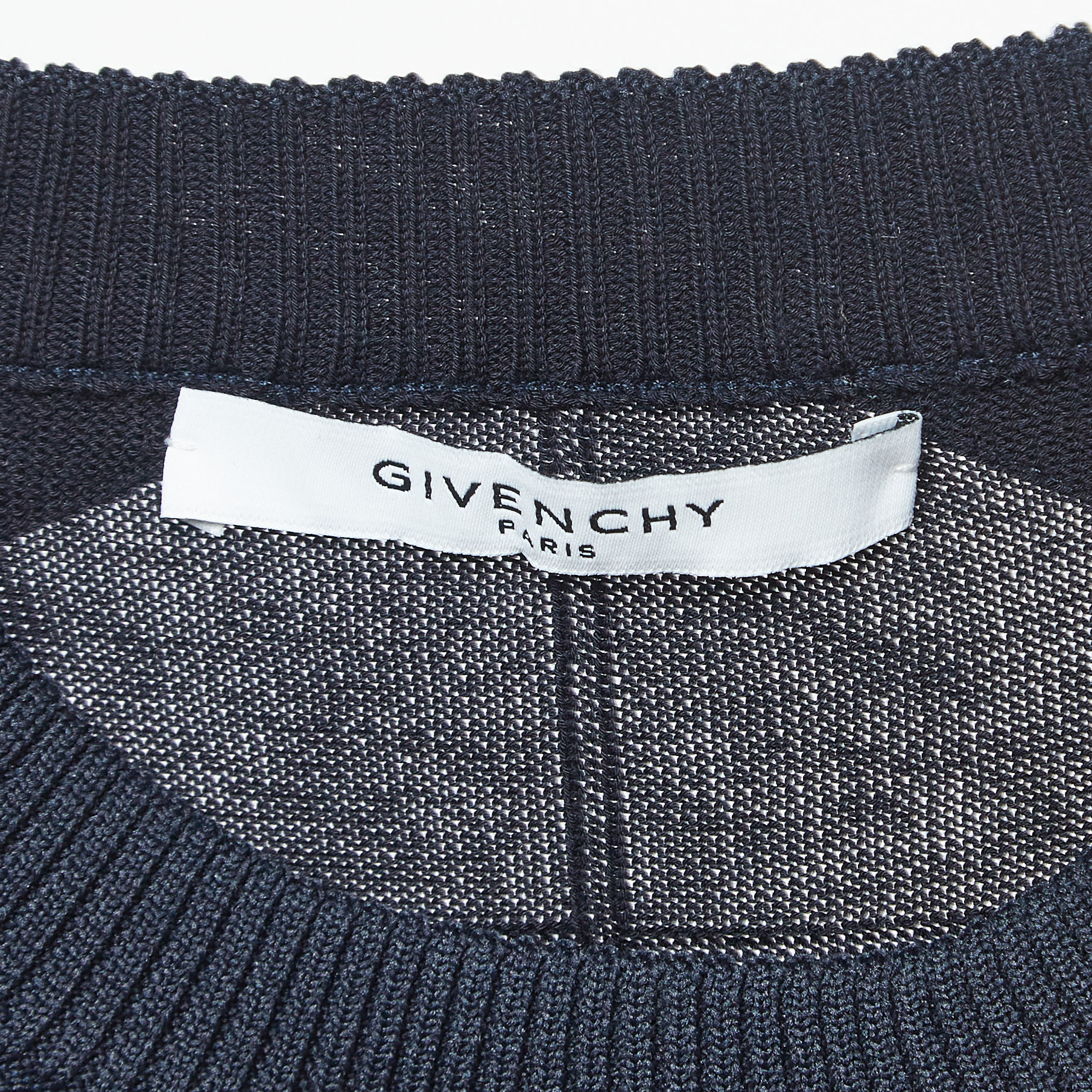 Givenchy Navy Blue Navy Blue Applique Detail Sweatshirt L