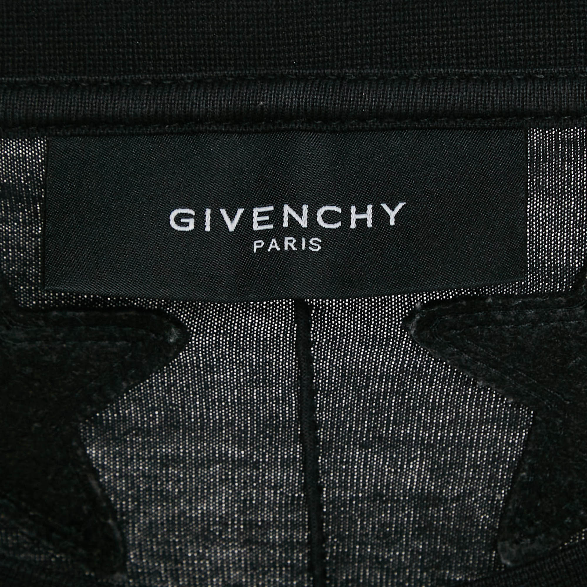 Givenchy Black Cotton Star Quilt Detail T-Shirt L