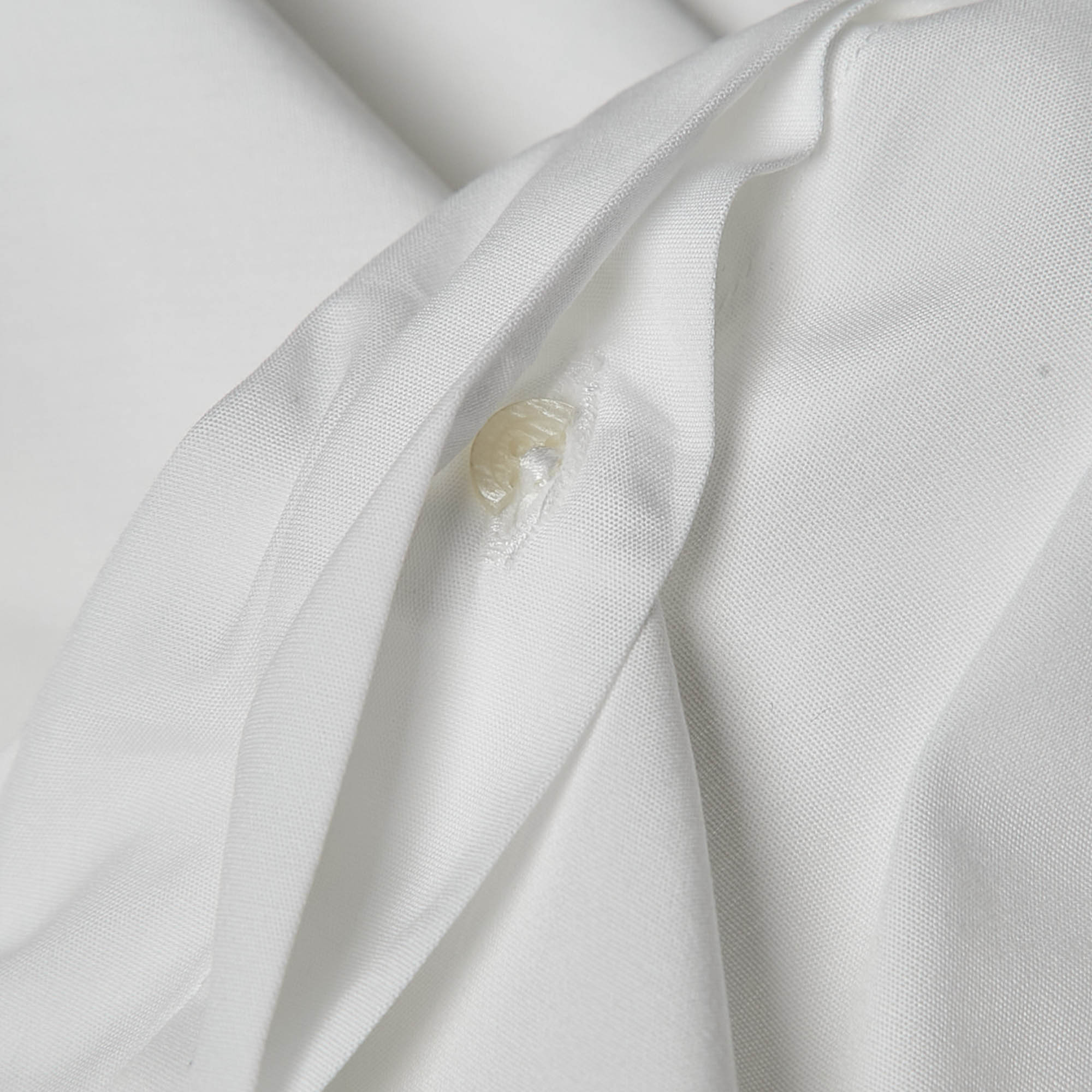 Givenchy White Cotton Collar Detail Shirt XL