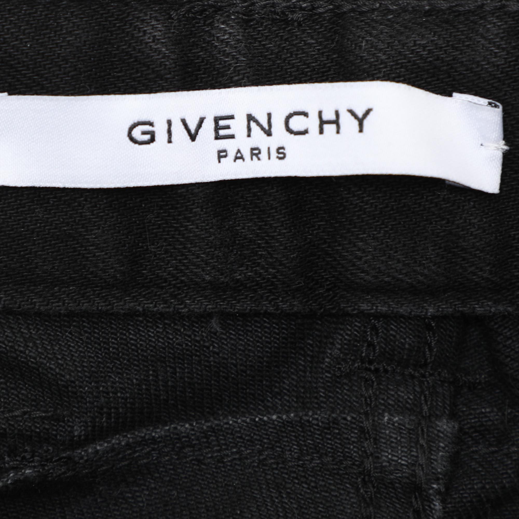 Givenchy Black Cotton Straight Leg Jeans L