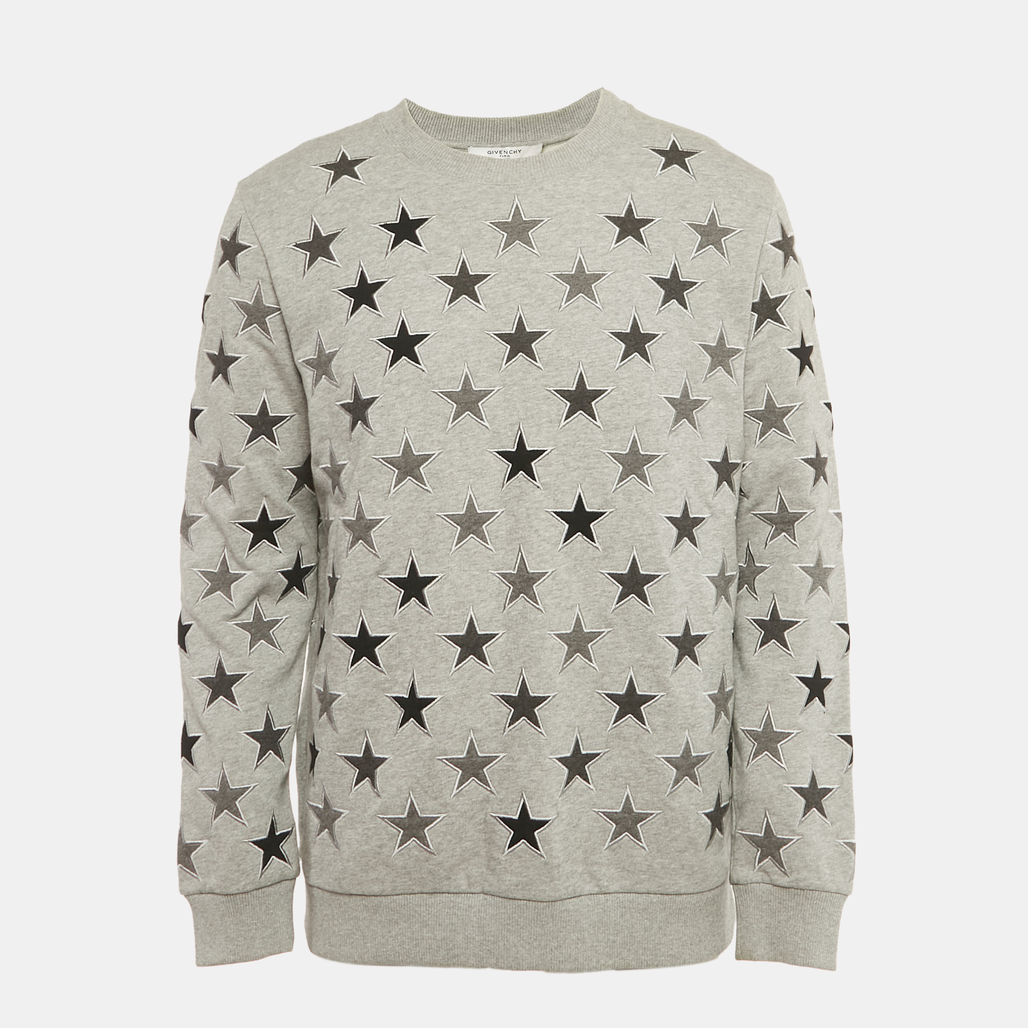 Givenchy Grey Star Embroidery Cotton Sweatshirt S - Givenchy - Modalova