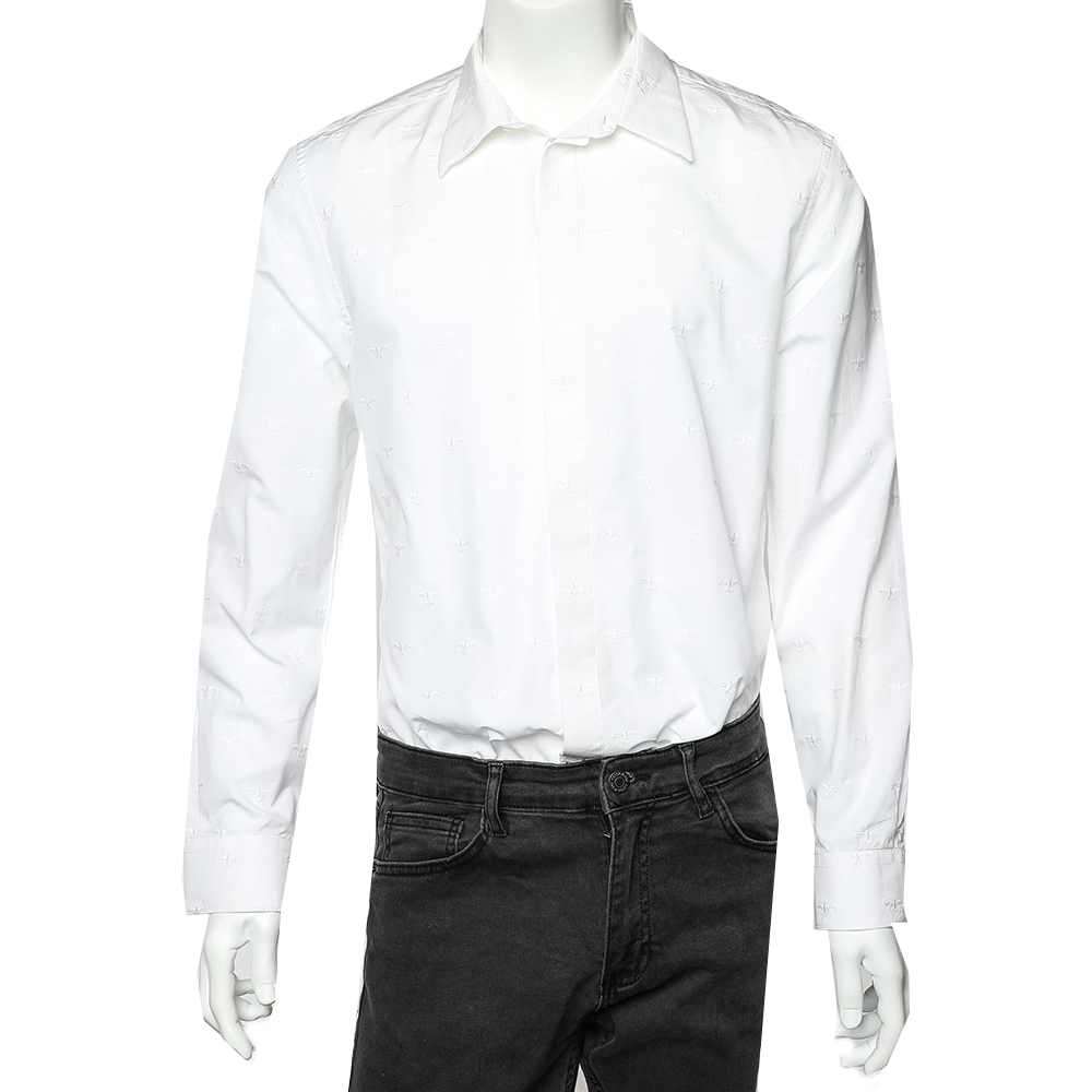 

Givenchy White Embroidered Cotton Button Front Shirt