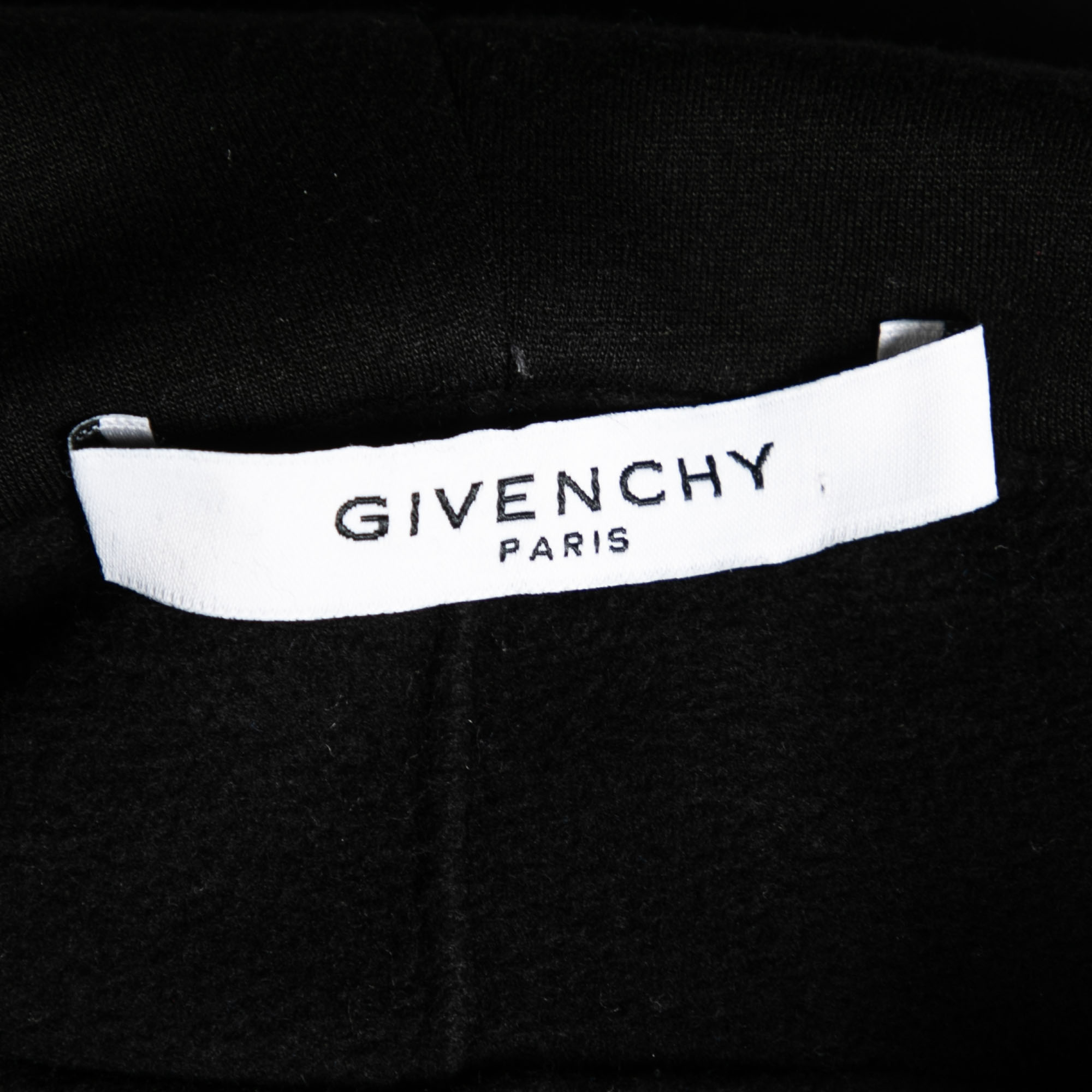 Givenchy Black Cotton Cut-Out Band Detail Sleeveless Hoodie S