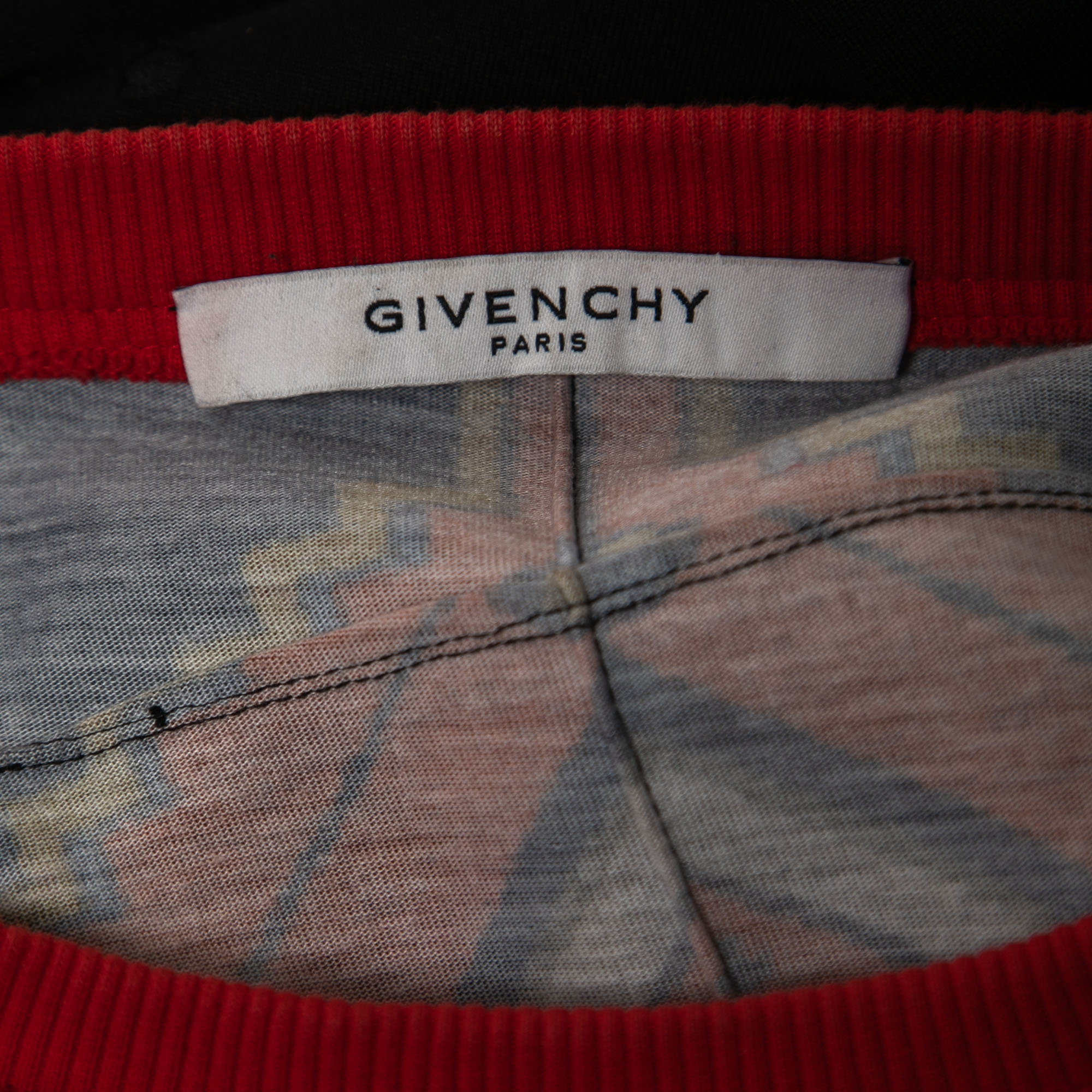 Givenchy Black Distressed Cotton Crewneck Sweatshirt XS