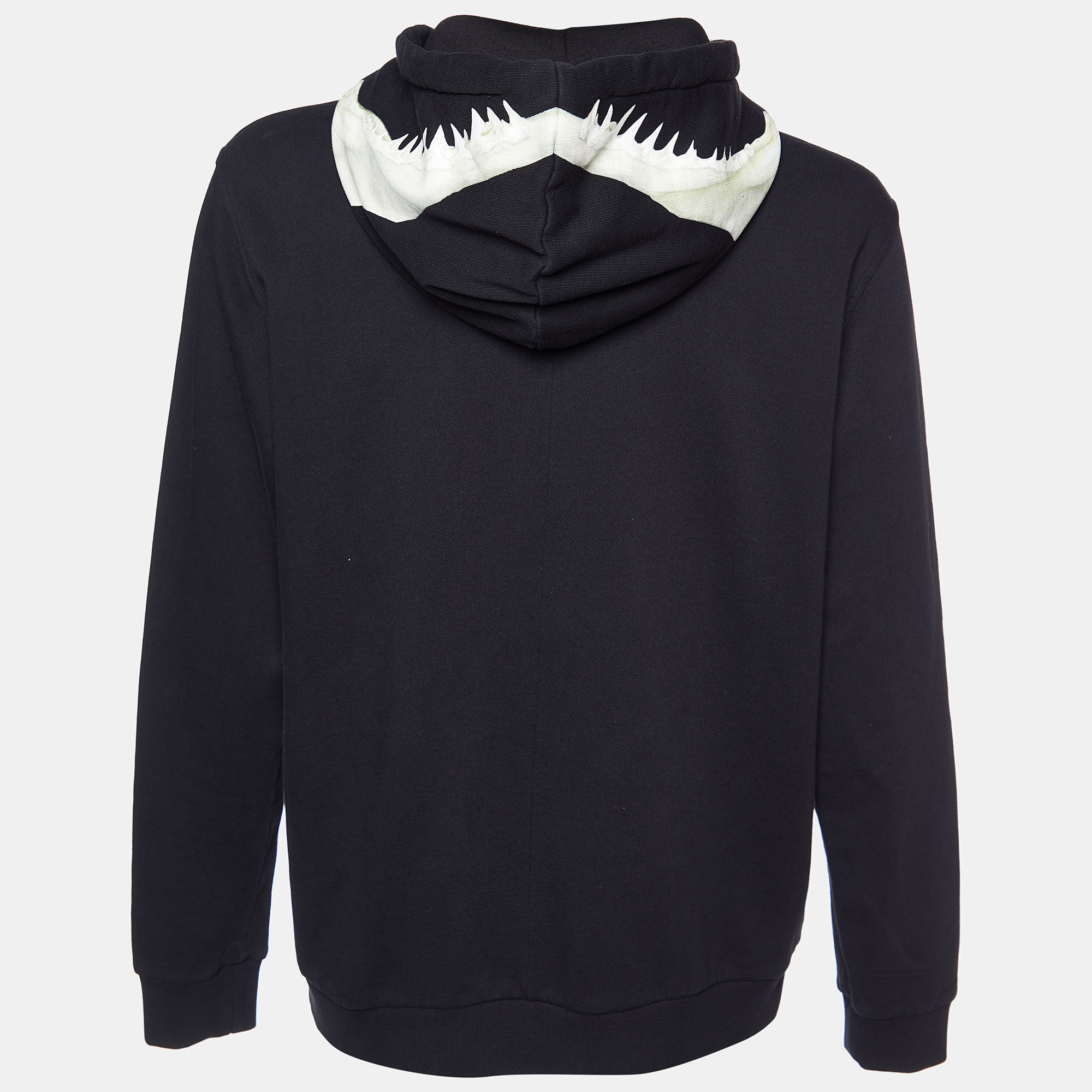 

Givenchy Black Shark Teeth Printed Cotton Knit Hoodie
