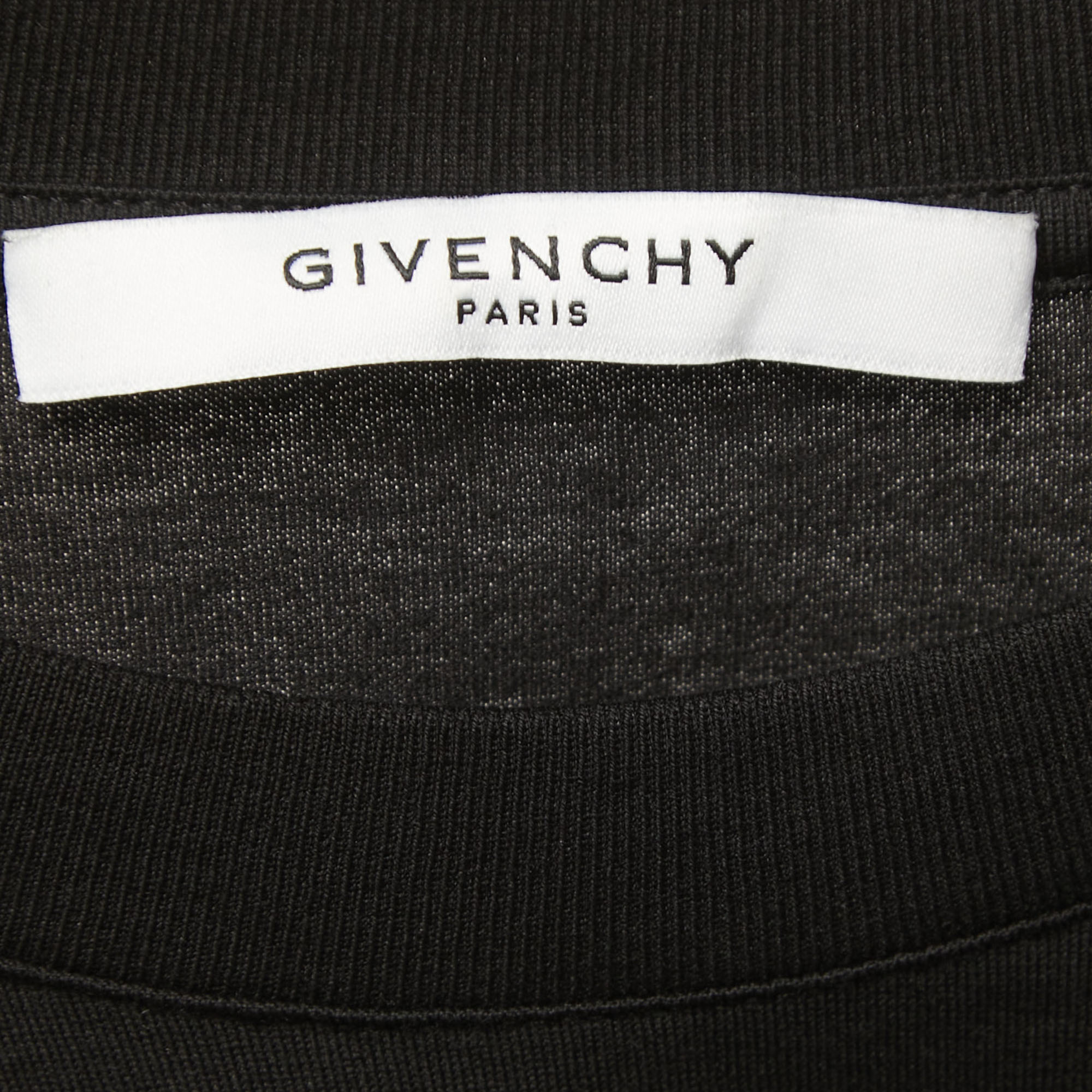 Givenchy Black Logo Print Cotton Oversized T-Shirt S