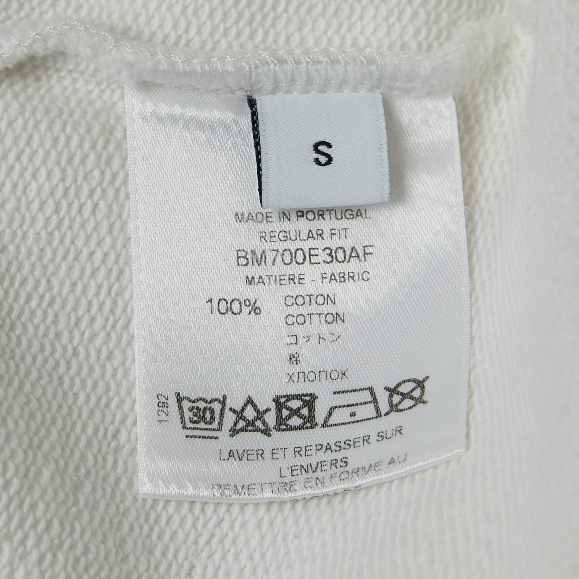Givenchy White Dragon Head Logo Print Cotton Sweatshirt S
