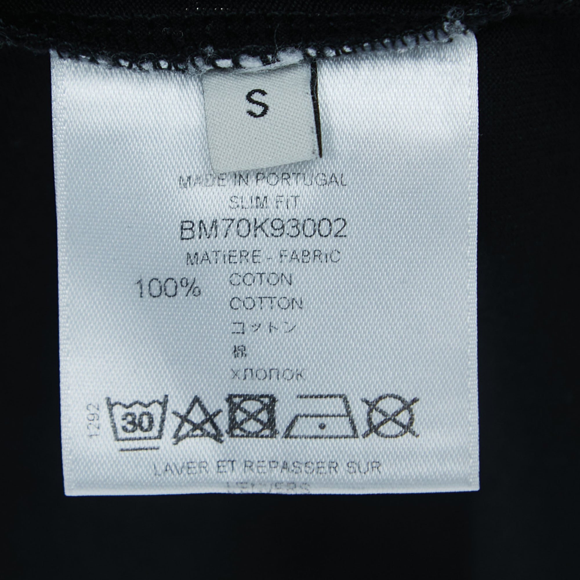Givenchy Black Logo Print Cotton T-Shirt S