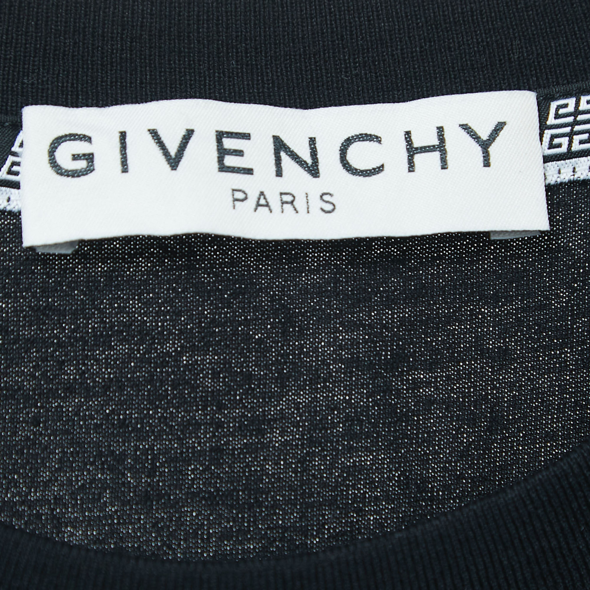 Givenchy Black Logo Print Cotton T-Shirt S
