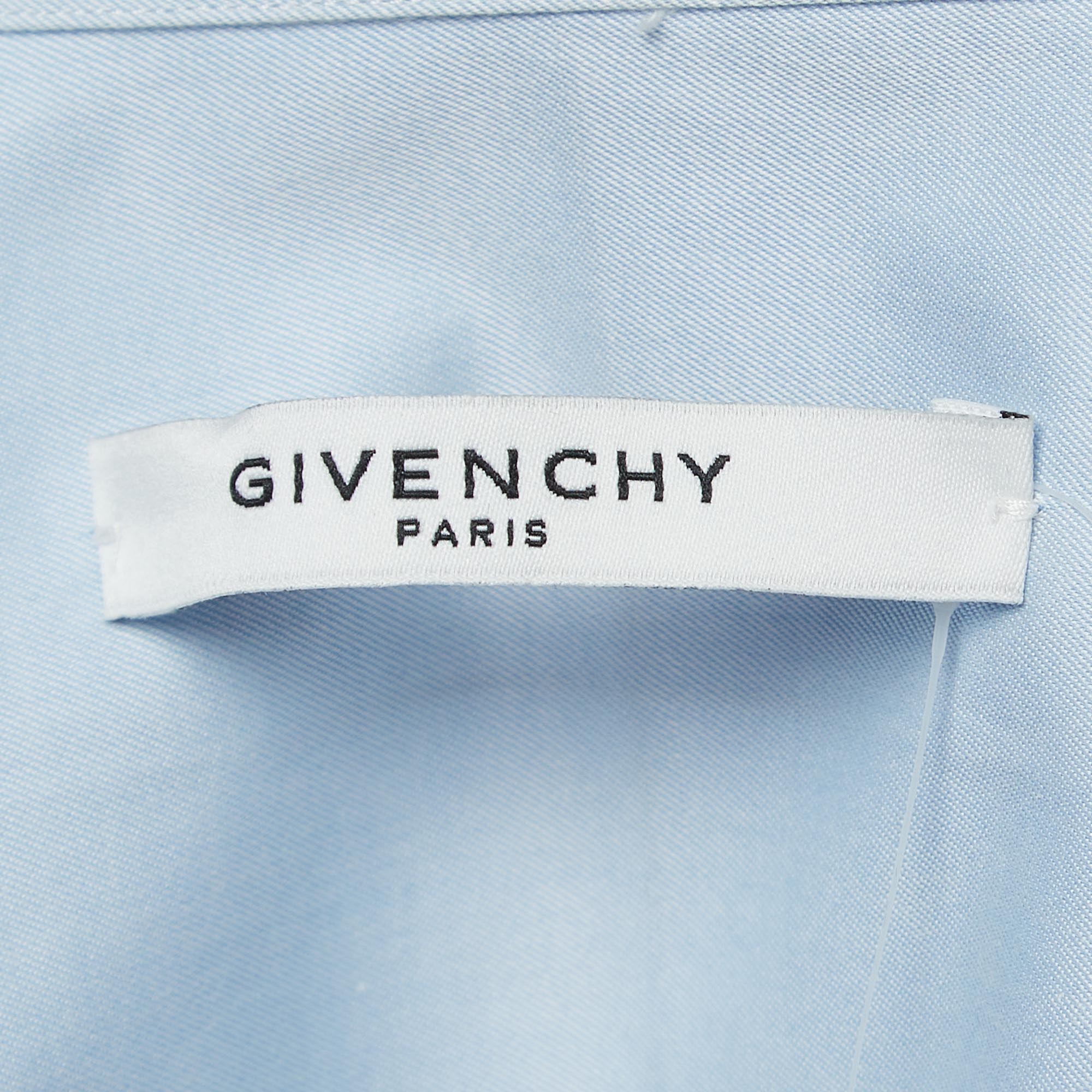 Givenchy Light Blue Cotton Long Sleeve Shirt M